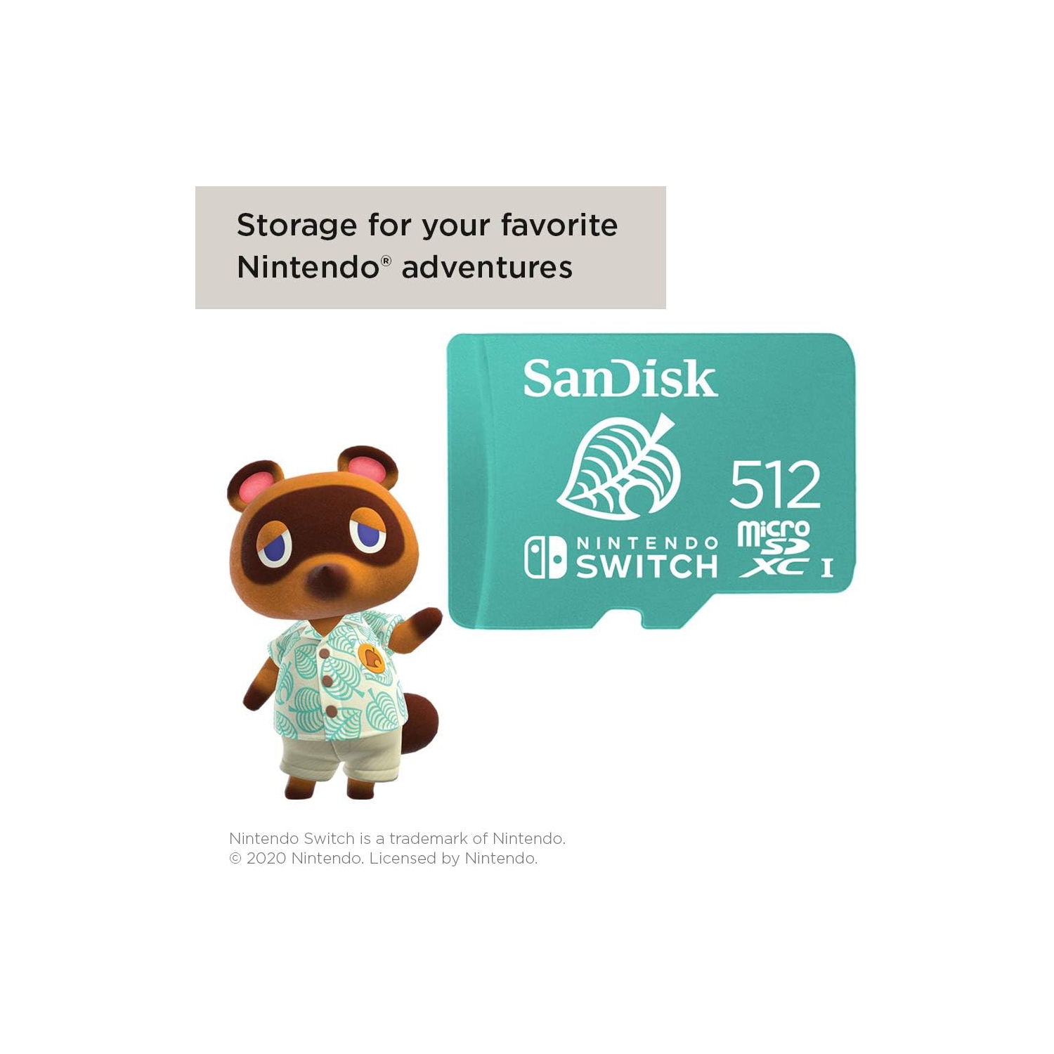 Carte microSD microSDXC 512&nbsp;Go de SanDisk pour Switch SDSQXAO-512G-GN3ZN de Nintendo