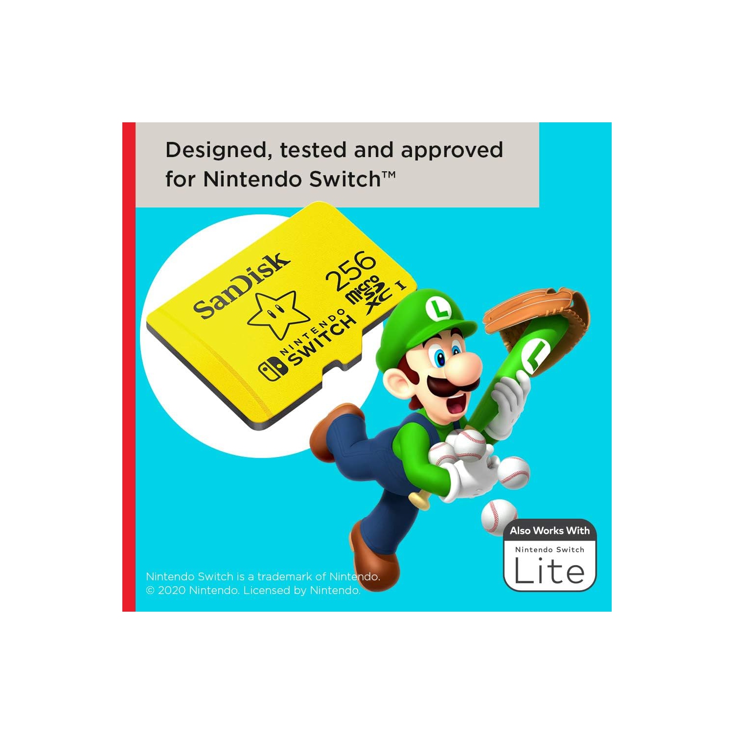 Carte microSD microSDXC 256 Go de SanDisk pour Switch SDSQXAO-256G-GN3ZN de Nintendo