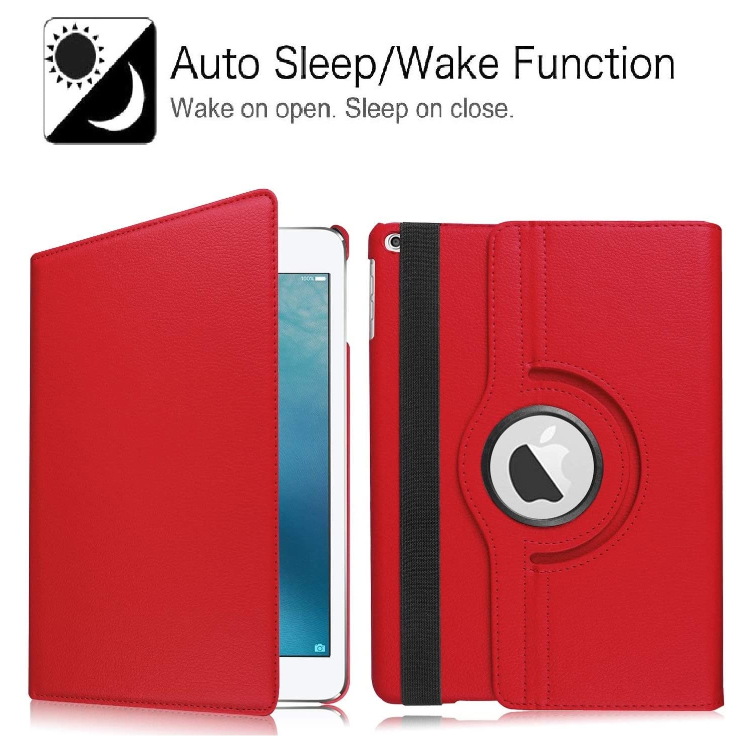 Étui folio SuperShield pour Apple iPad de 10,2 po de 9th génération, 8th génération (2020), 7th génération (2019) avec rotation à 360°, visionnement