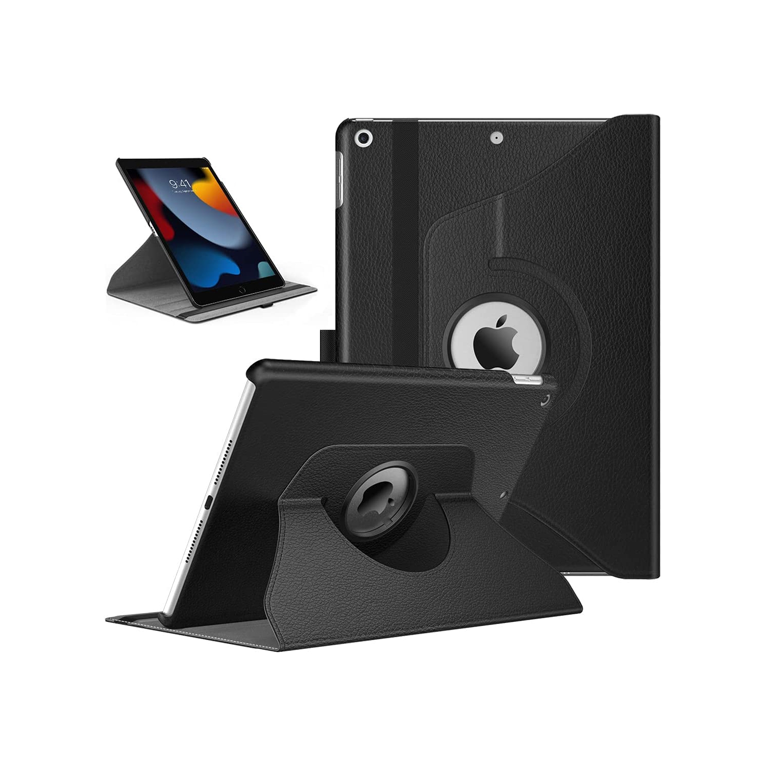 Supershield- Slim Magnetic Smart Case for iPad Mini 1st 2nd 3rd Generation 360 Degree Rotating Stand Shockproof Leather Folding Smart Mini 1 2 3 Cover