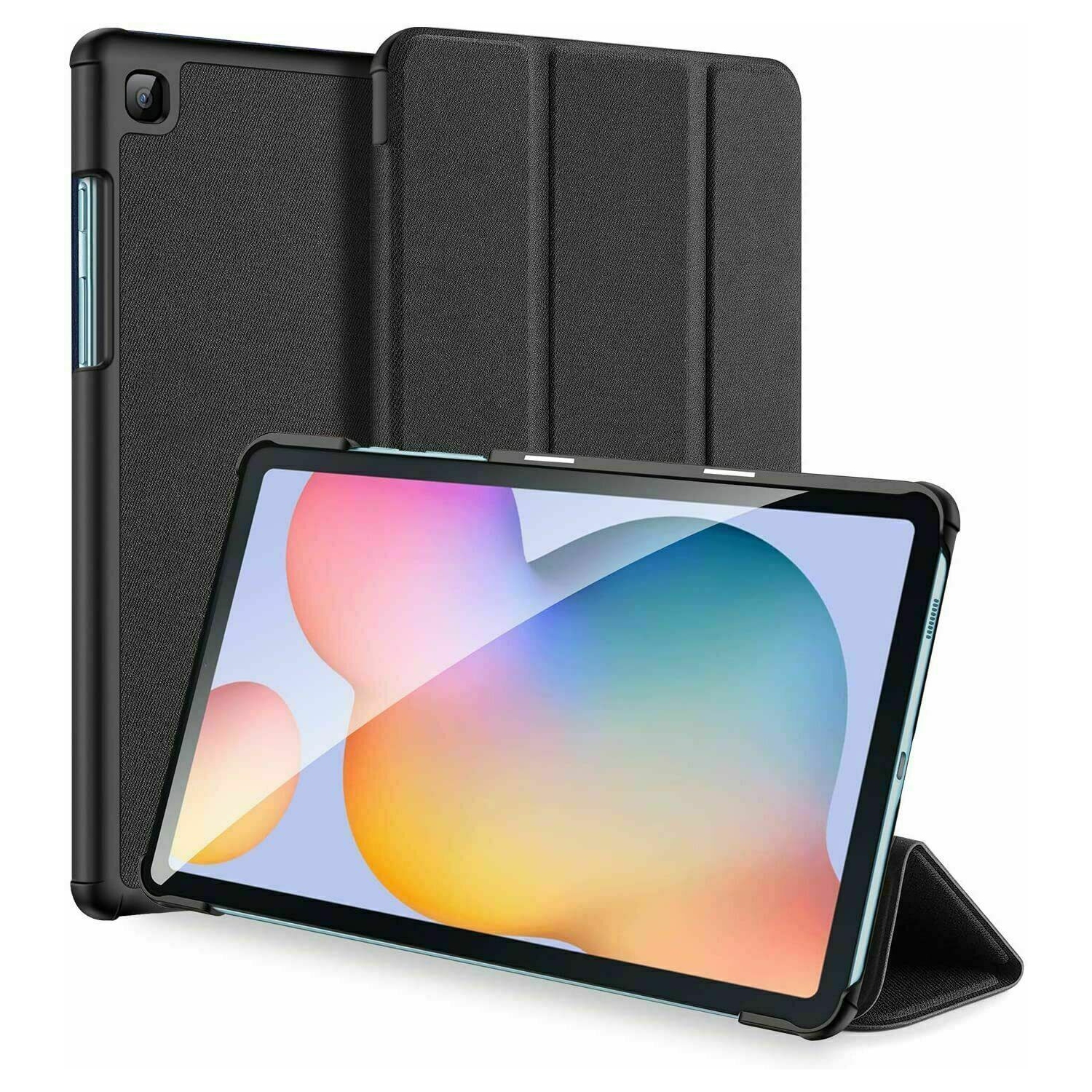 For Samsung Galaxy Tab A 10.1 SM-T510/T515 Black Folio Smart Leather Magnetic Stand Case Cover