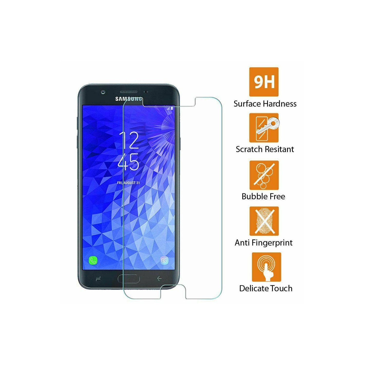 [2 PACK] Samsung Galaxy A5 2017 Screen Protector Tempered Glass Screen Protector Guard - Case Friendly