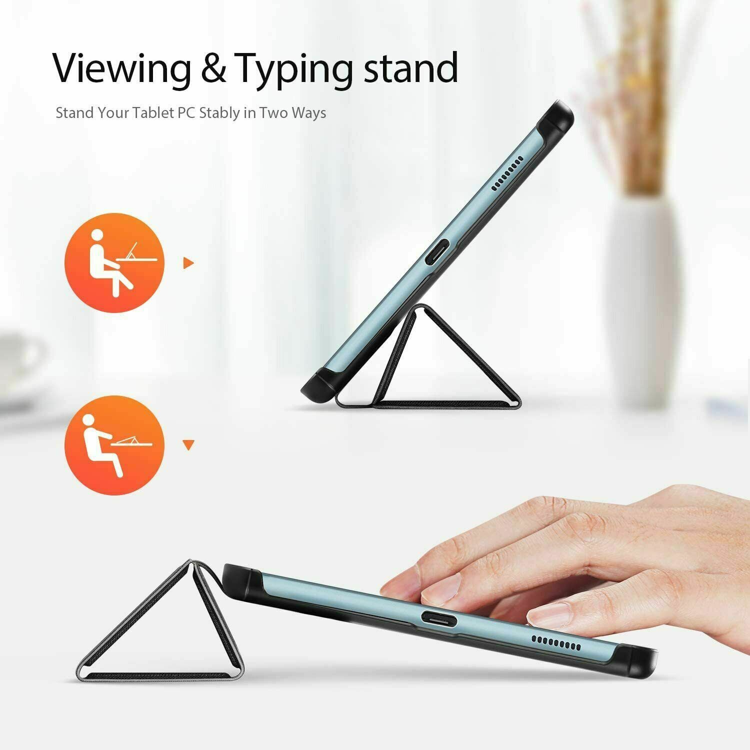 For Samsung Galaxy Tab S7 Case sm-T870/T875/T876 Navy Blue Folio Smart Leather Magnetic Stand Case Cover