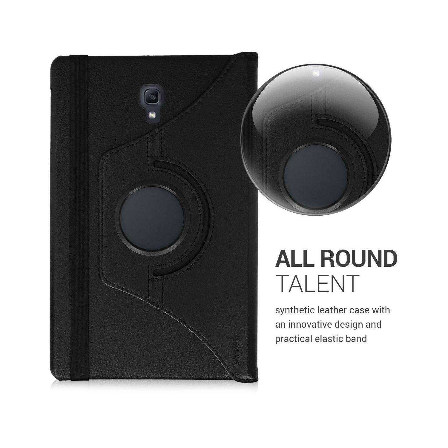 Samsung Galaxy Tab A 10.1 Case SM-T510/T515 Black Leather Smart 360 Rotate Flip Stand Case Back Cove