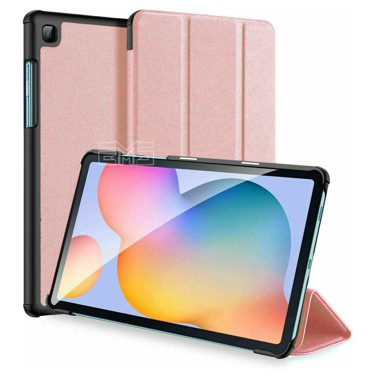 For Samsung Galaxy Tab A 10.1 SM-T510/T515 Rose Gold Folio Smart Leather Magnetic Stand Case Cover