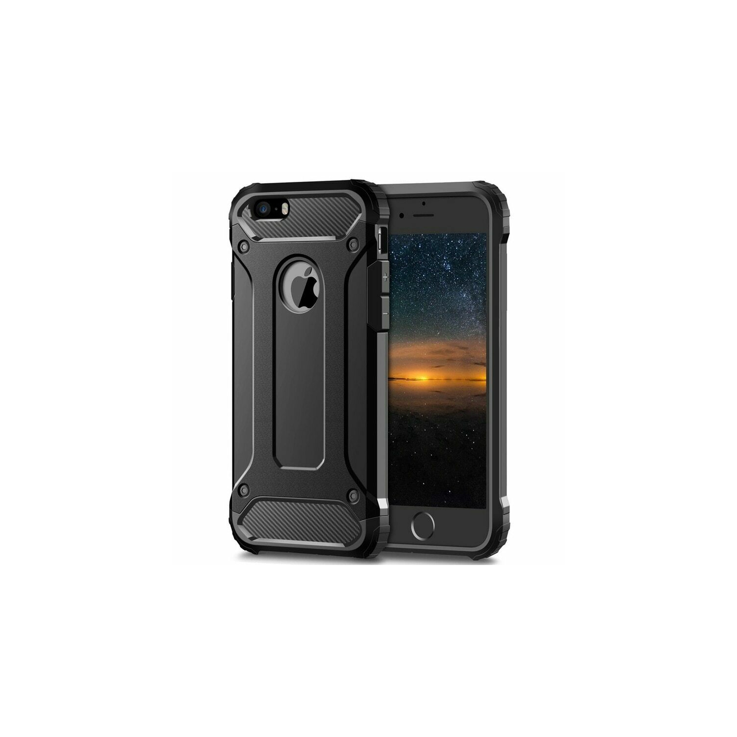 iPhone X Black Shockproof Heavy Duty Rugged Armour Case Cover