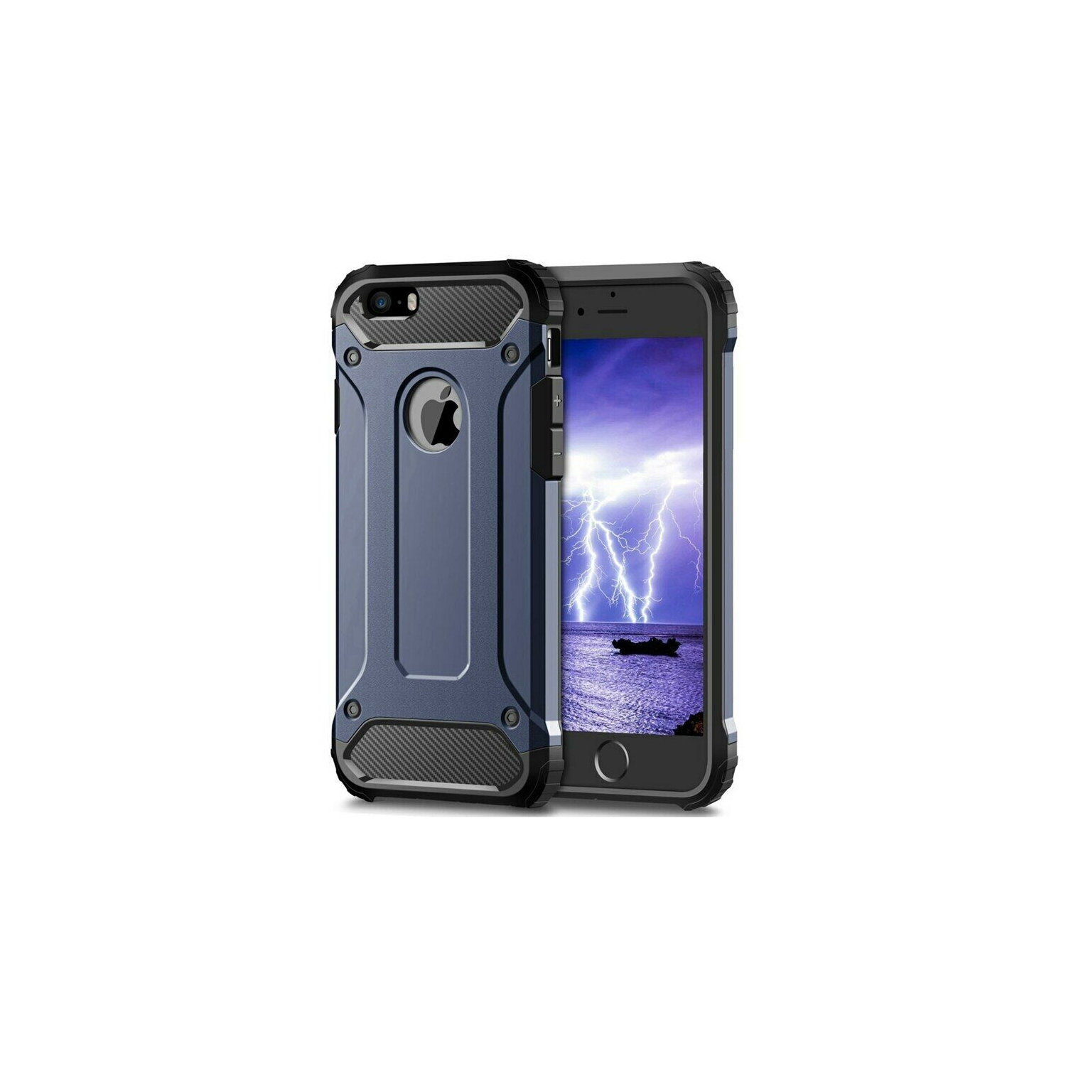 Apple iPhone X Navy Blue Shockproof Heavy Duty Rugged Armour Case Cover