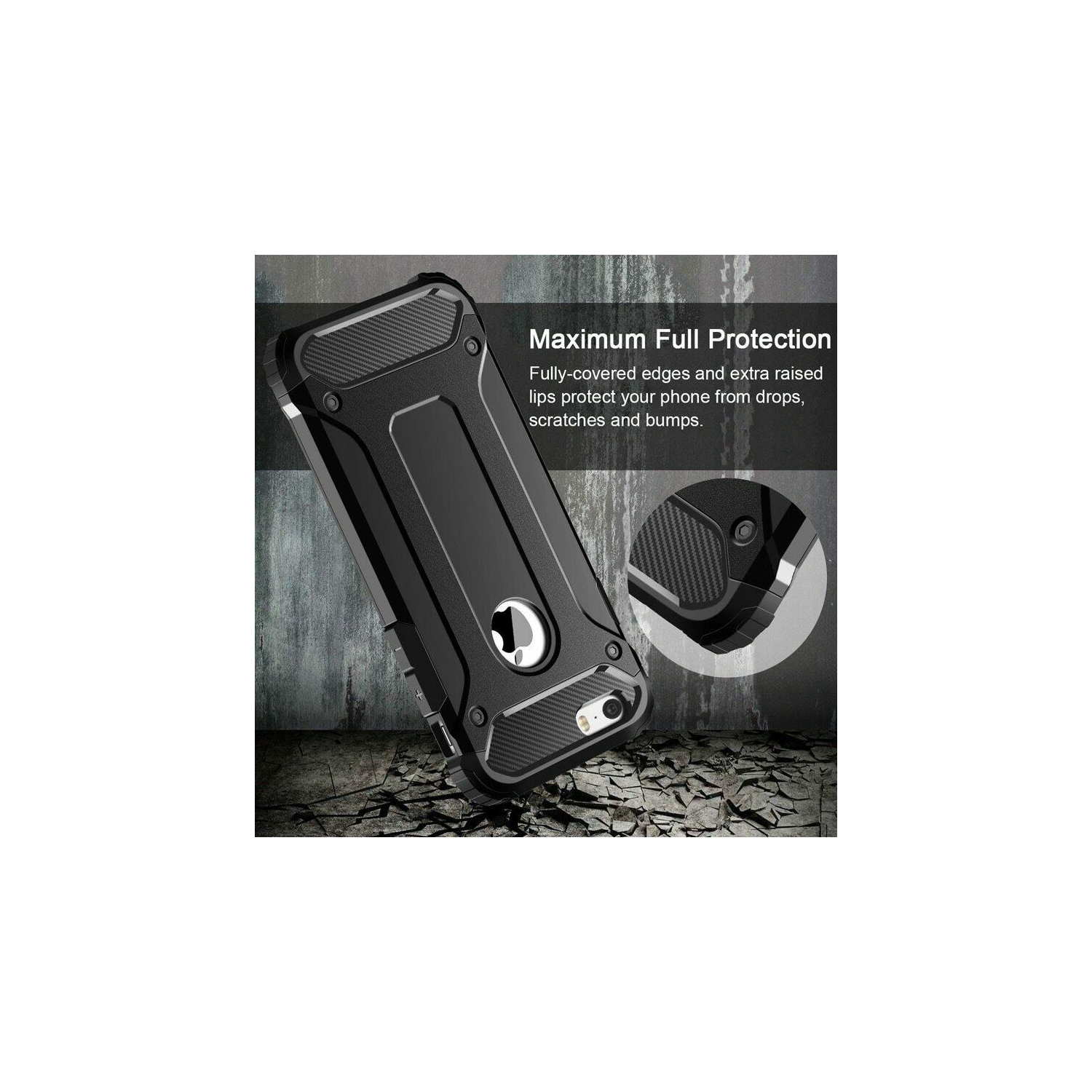 Apple iPhone X Navy Blue Shockproof Heavy Duty Rugged Armour Case Cover