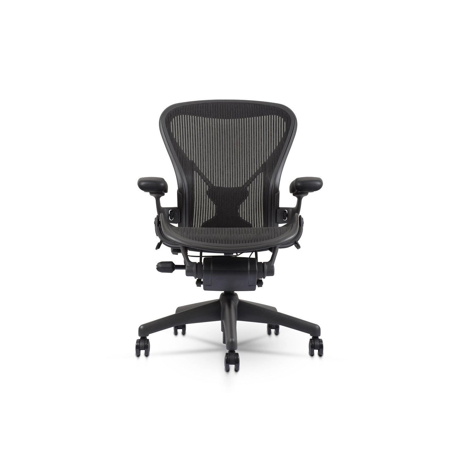 Herman Miller Classic Aeron Chair | Black | Size B | Fully Adjustable | Posture Fit | Roller Index | Refurbished/Renewed by Chairorama