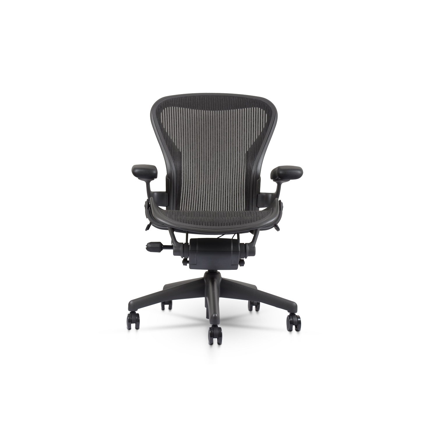 Herman Miller Classic Aeron Chair | Black | Size B | Fixed Arms | Refurbished/Renewed by Chairorama
