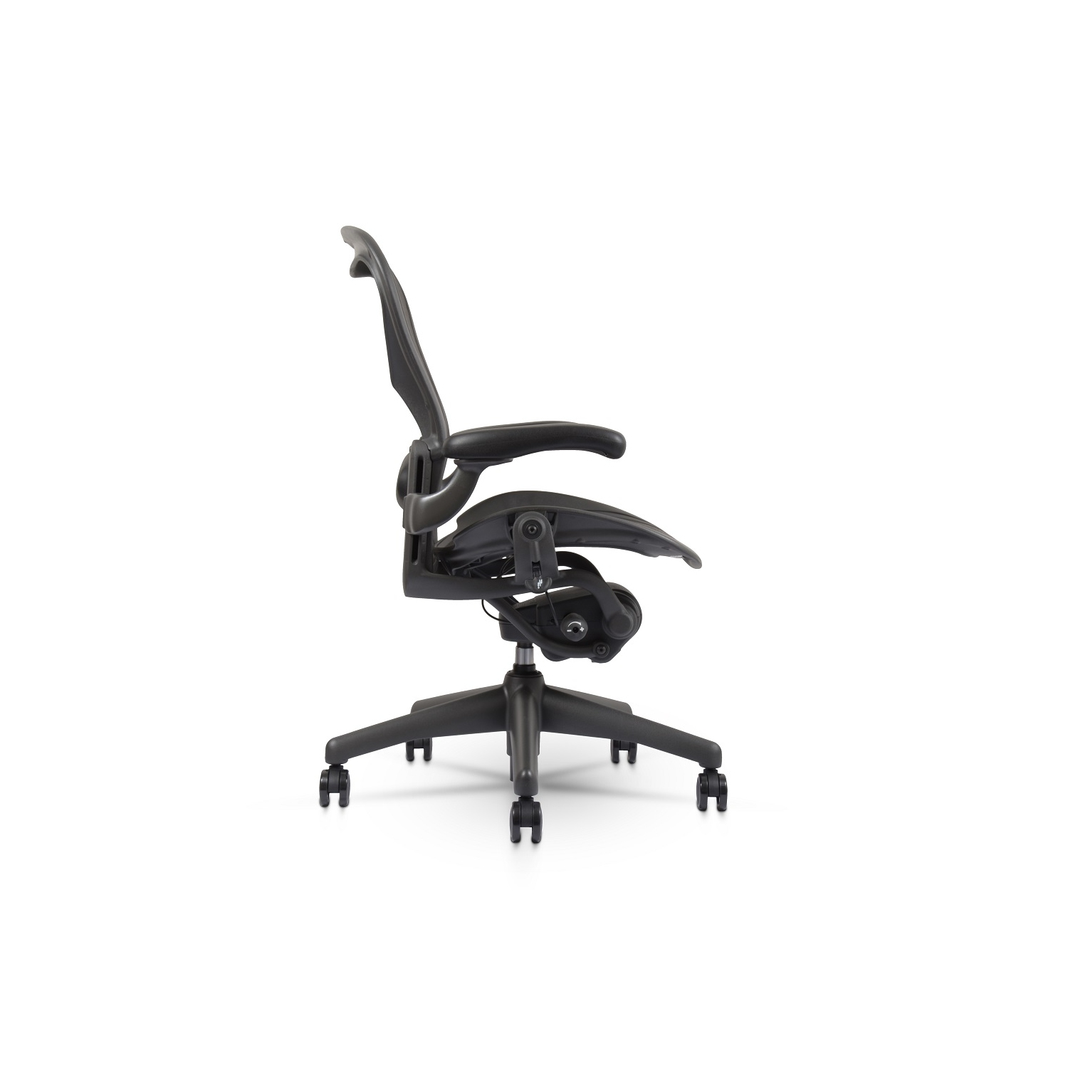 Refurbished - Herman Miller Classic Aeron Chair | Black | Size B | Fixed Arms | Lumbar Support | Renewed By Chairorama-