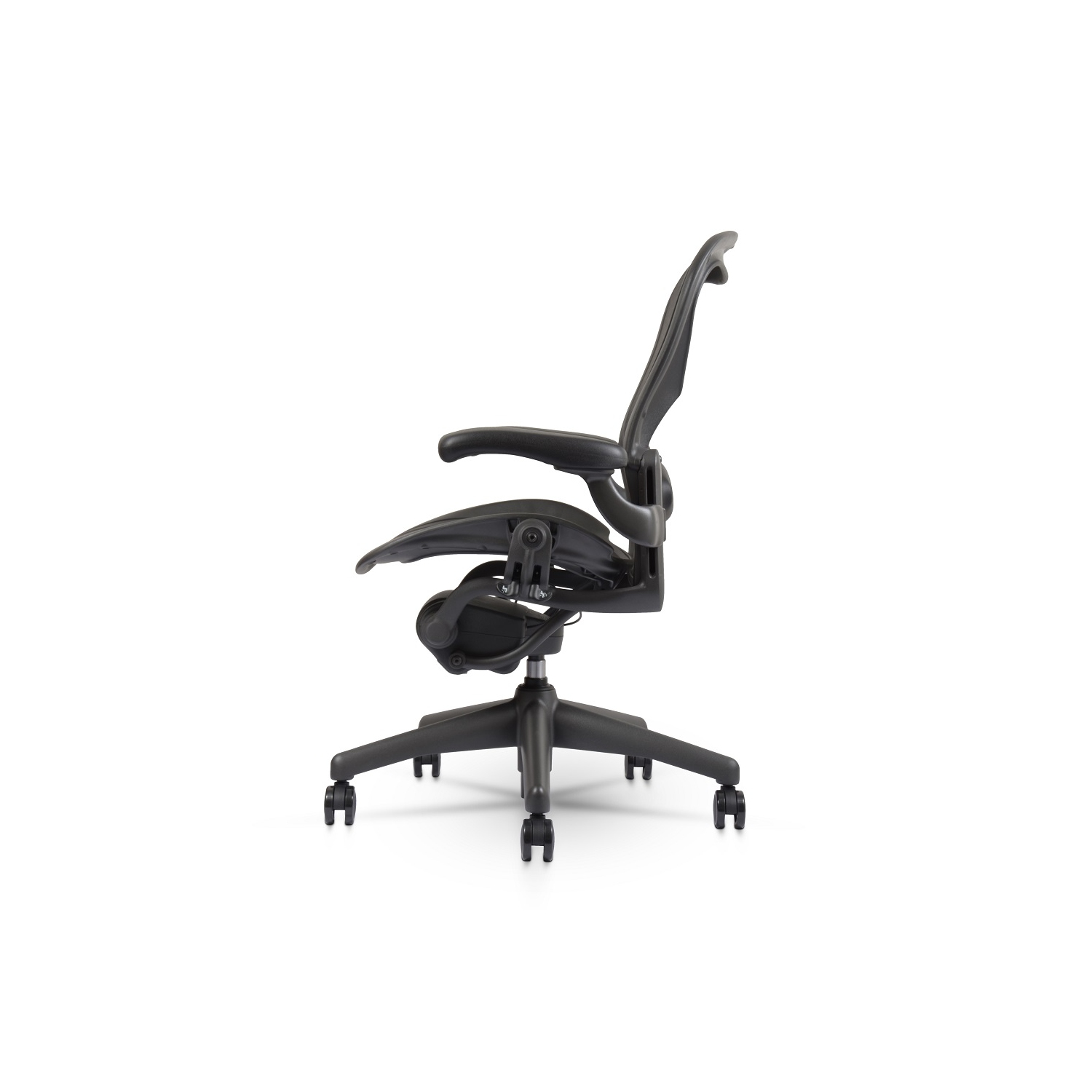 Refurbished - Herman Miller Classic Aeron Chair | Black | Size B | Fixed Arms | Lumbar Support | Renewed By Chairorama-