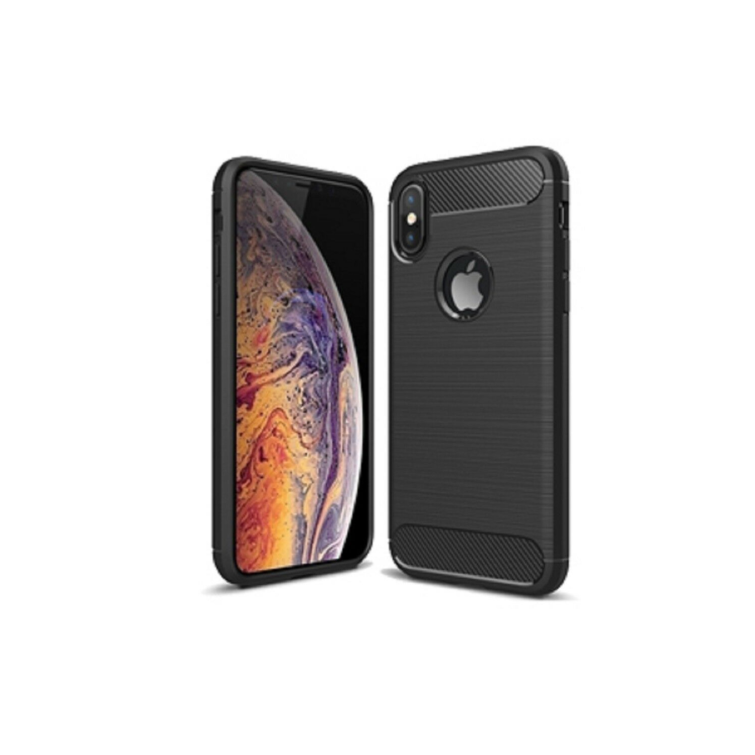 Apple iPhone XS Max Black Shockproof Case Heavy Duty Rugged Anti Knock Cover