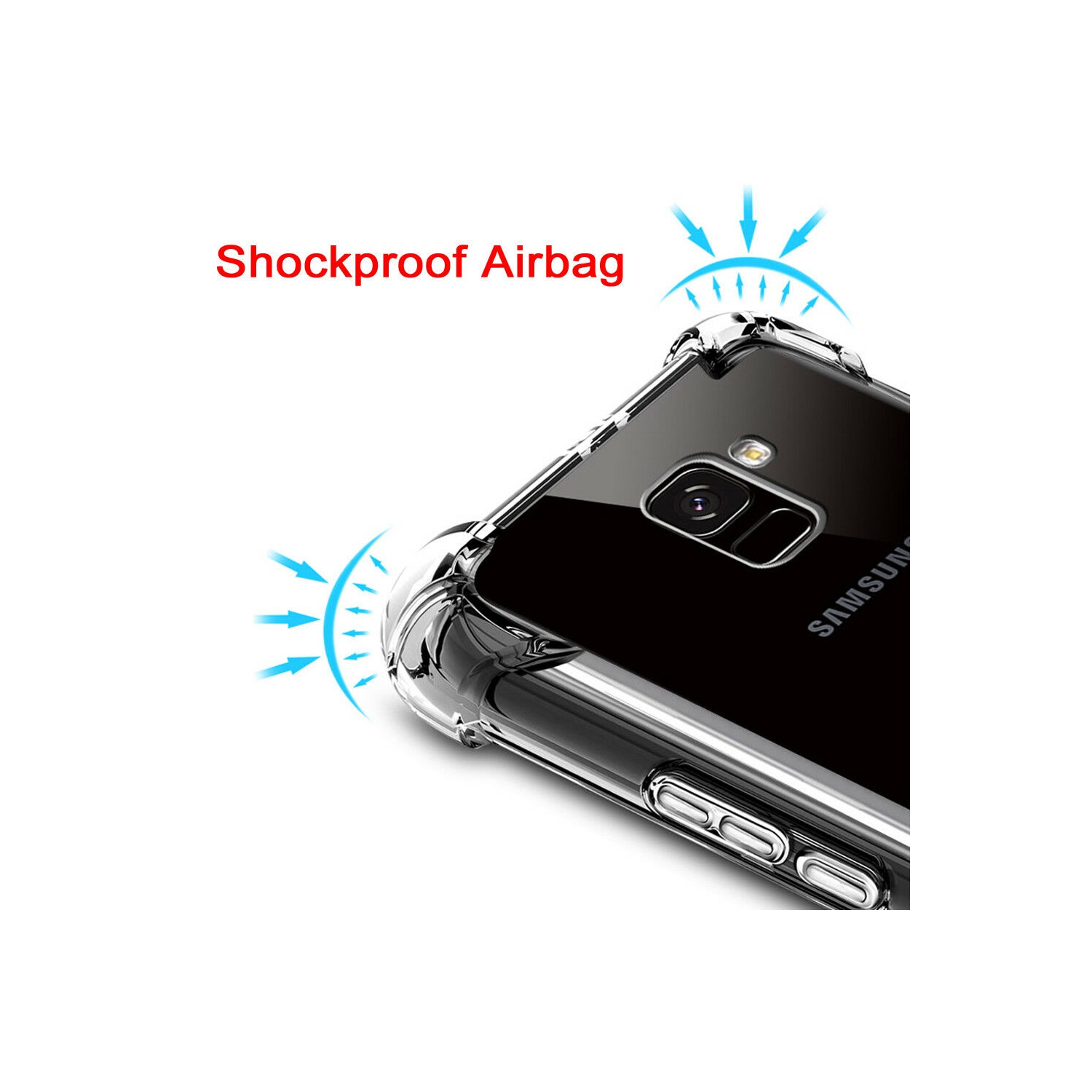 Étui transparent, résistant aux chocs, gel, coussin d’air transparent, couvercle arrière robuste pour téléphone Galaxy S8 de Samsung