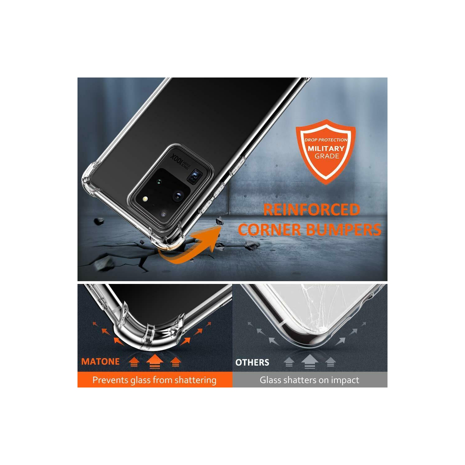Samsung Galaxy S20 Clear Case Shockproof Tough Gel Transparent Air Cushion Heavy Duty Phone Back Cover Samsung S20