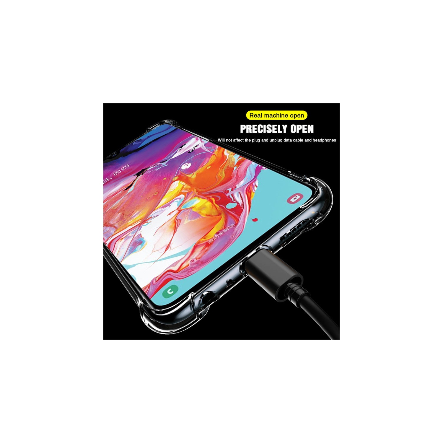 Samsung Galaxy A50 Clear Case Shockproof Tough Gel Transparent Air Cushion Heavy Duty Phone Back Cover