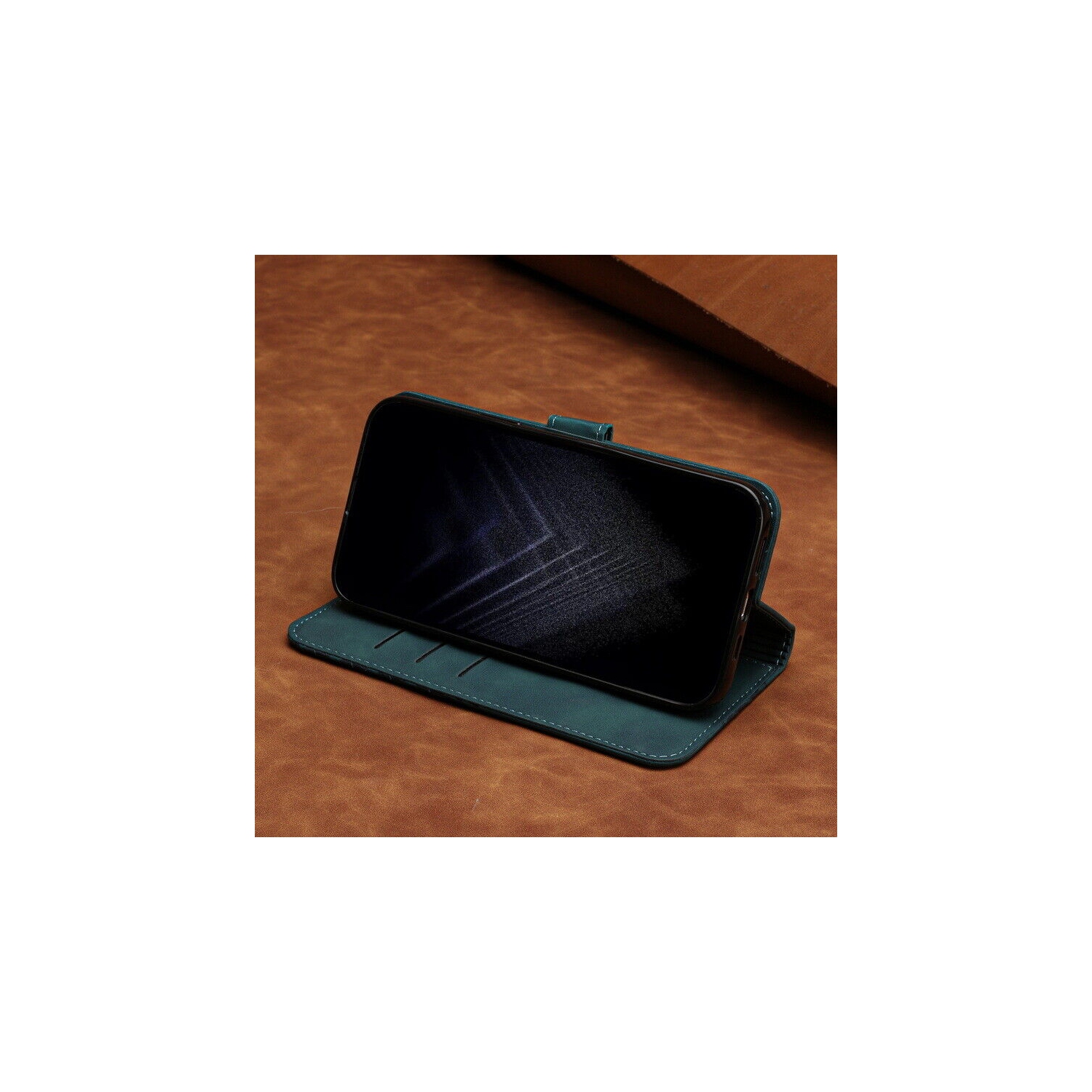 SuperShield iPhone 12 Black Wallet Flip Case Leather Card Slots Cover