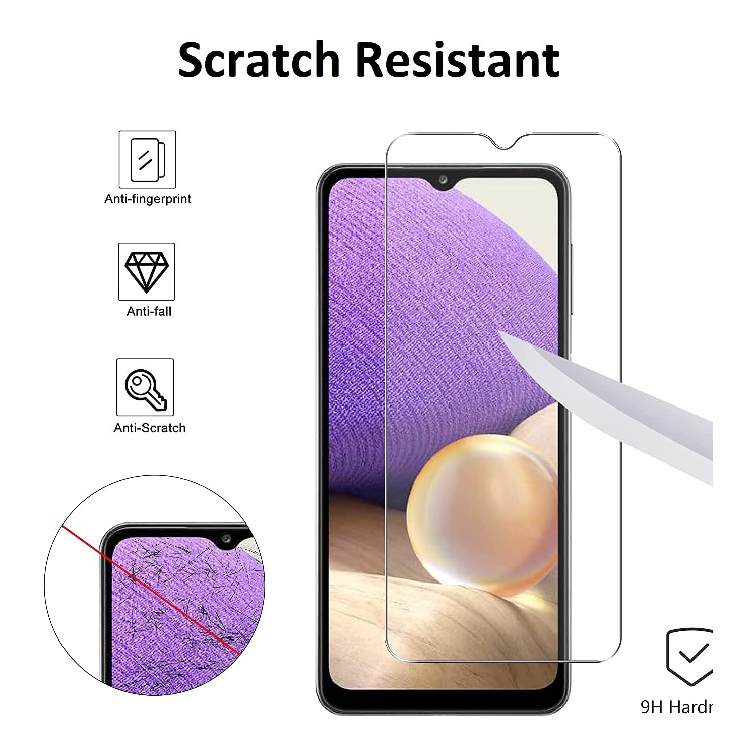 [2 PACK] Samsung Galaxy A70 Screen Protector Tempered Glass Screen Protector Guard - Case Friendly