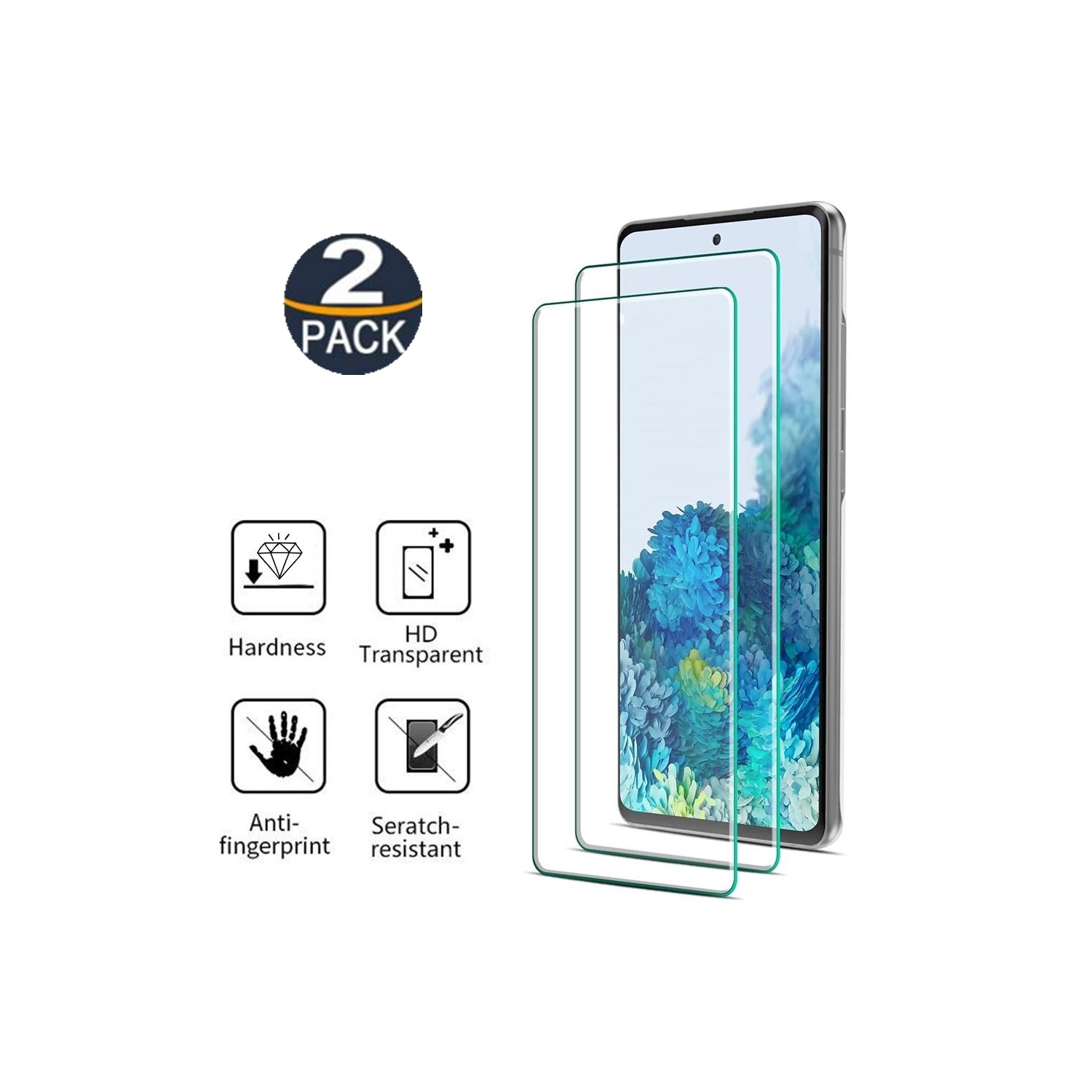 【2 Packs】 CSmart Premium Tempered Glass Screen Protector for Samsung Galaxy A73 5G, Case Friendly & Bubble Free