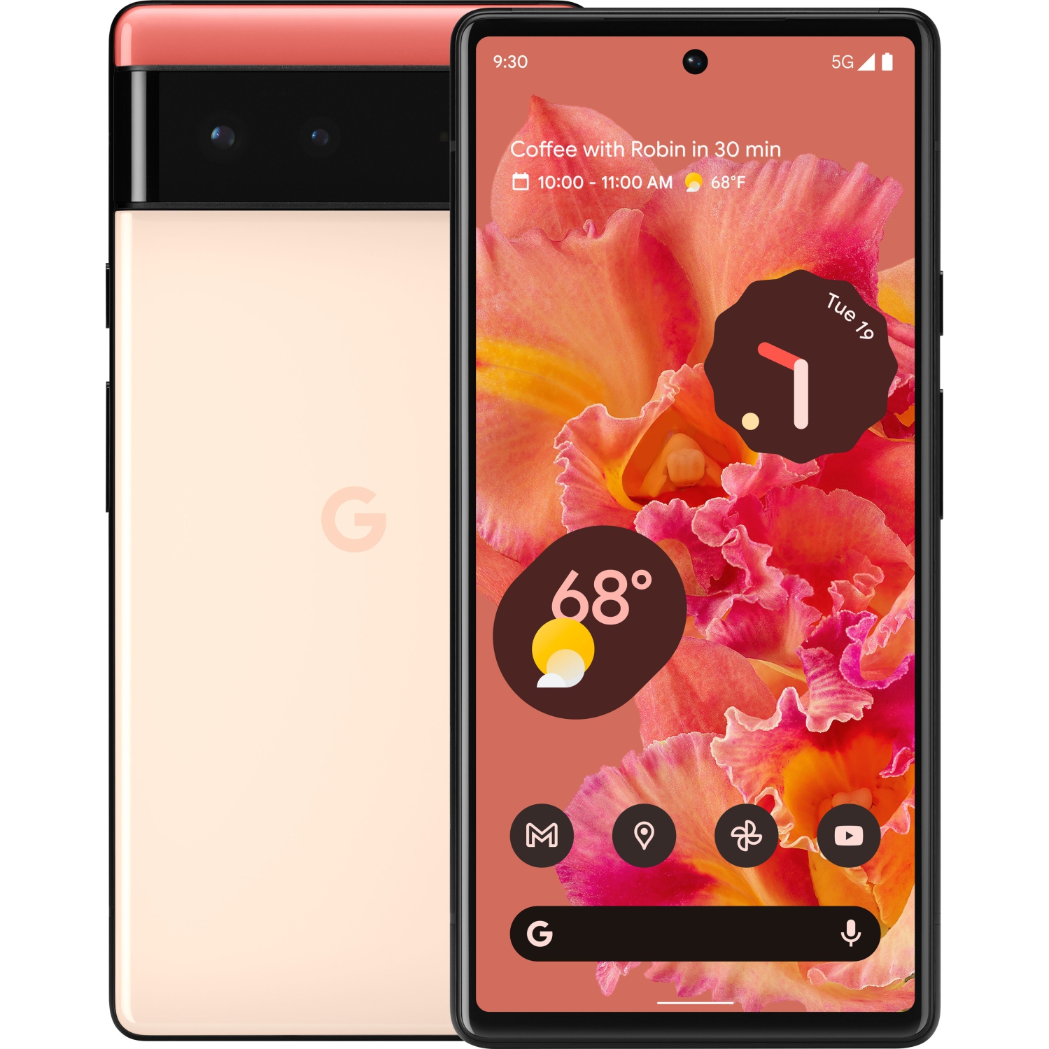 Refurbished (Good) - Google Pixel 6 128GB - Kinda Coral - Unlocked