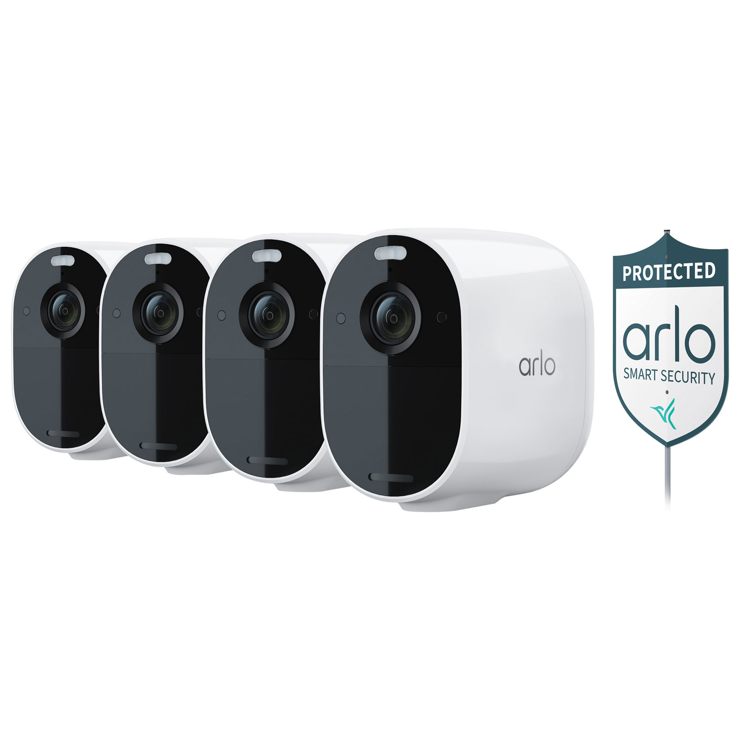 Arlo Essential Spotlight Wire-Free Indoor/Outdoor 1080p Security Camera - White - 4 Pack - Only at Best Buy