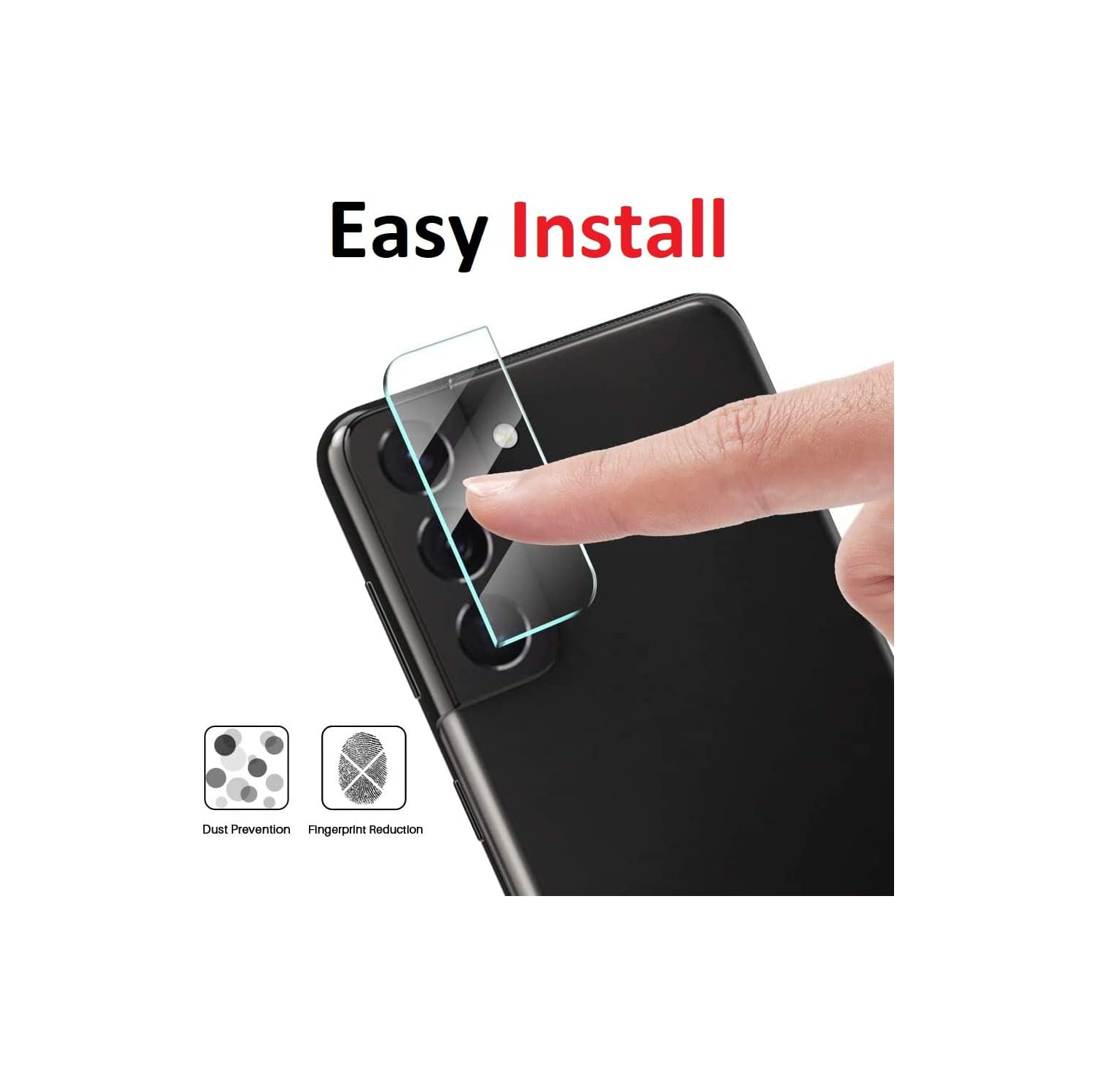 [ 3 Pack ] Samsung Galaxy S21 Camera Lens Screen Protector Anti Scratch Tempered Glass Film Guard