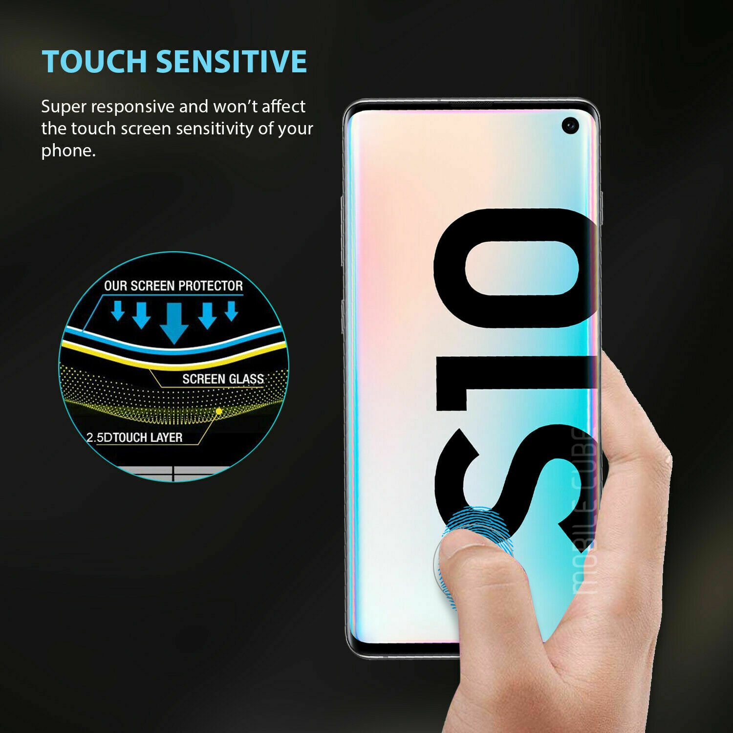 [2 PACK] Samsung Galaxy S10e Black Screen Protector Full Cover Tempered Glass Screen Protector Guard