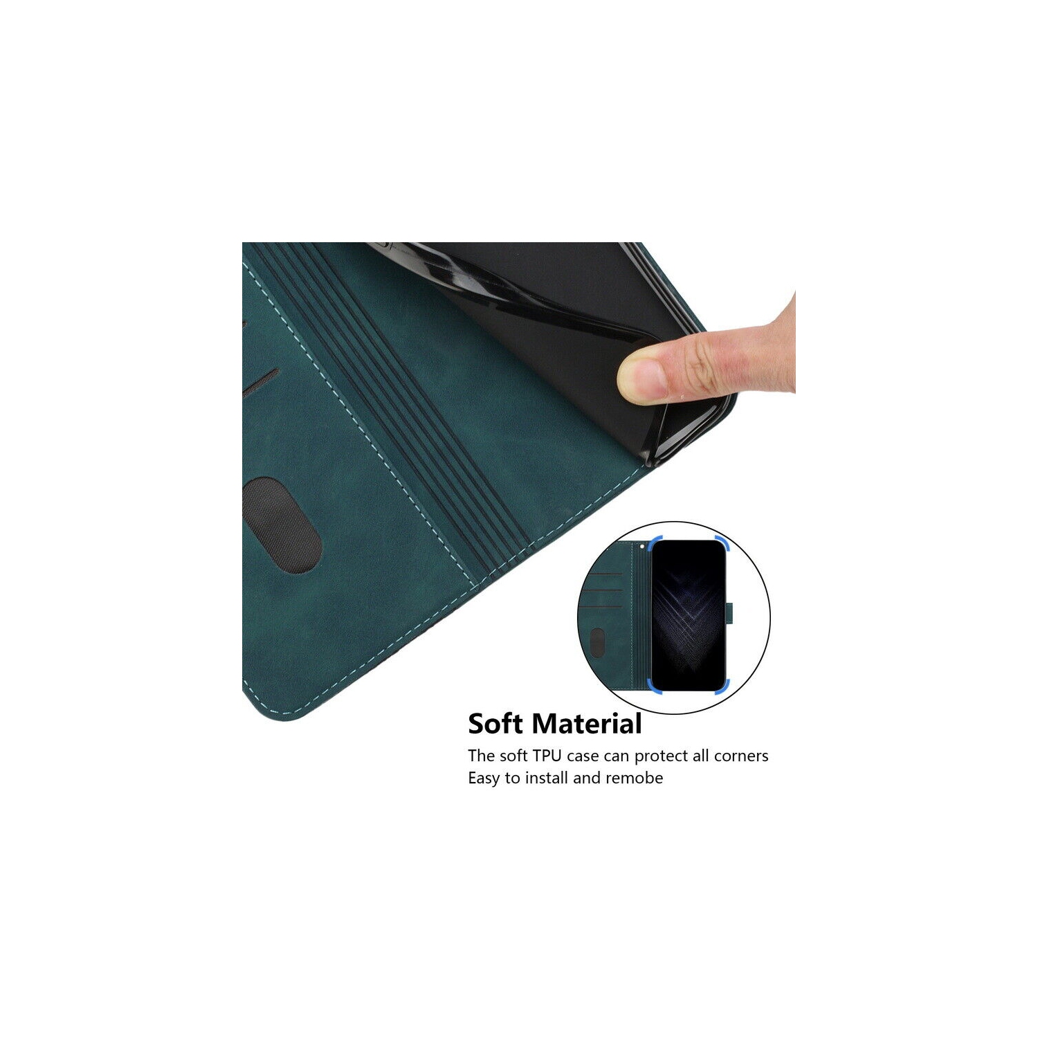 Apple iPhone 11 Pro Black SupRShield Wallet Leather Card Holder Flip Protective Shockproof Magnetic Case Cover