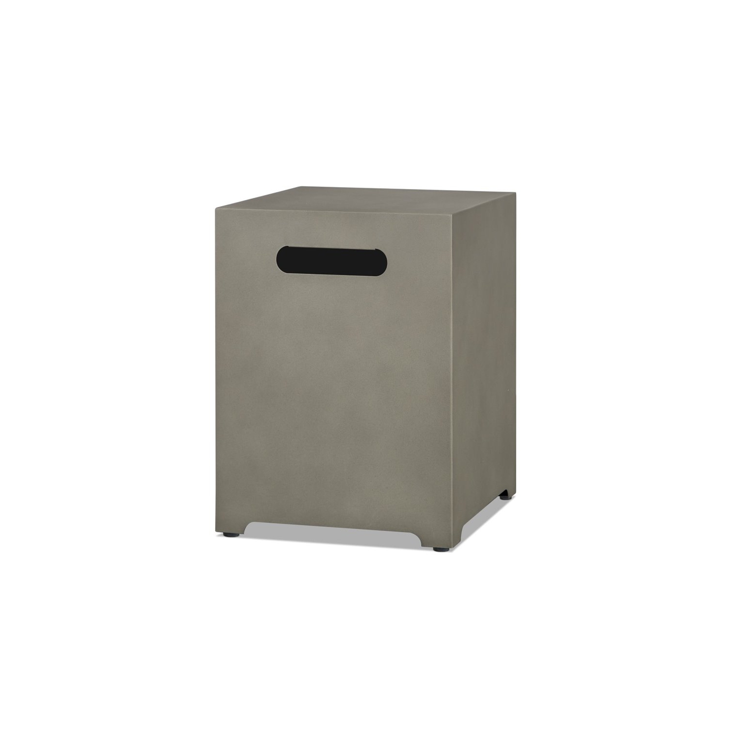 Bowery Hill Modern Steel Propane Tank Cover in Mist Gray