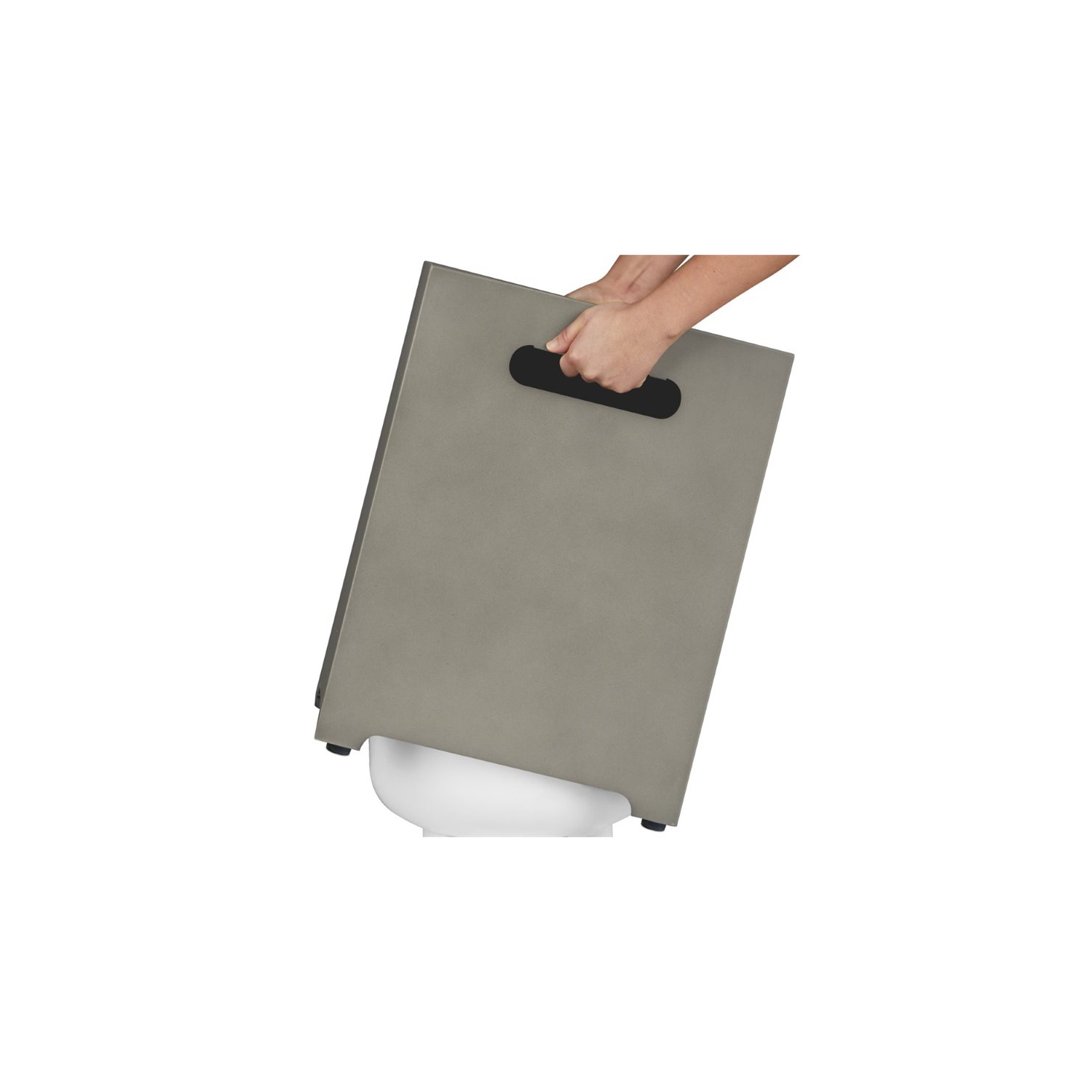 Bowery Hill Modern Steel Propane Tank Cover in Mist Gray