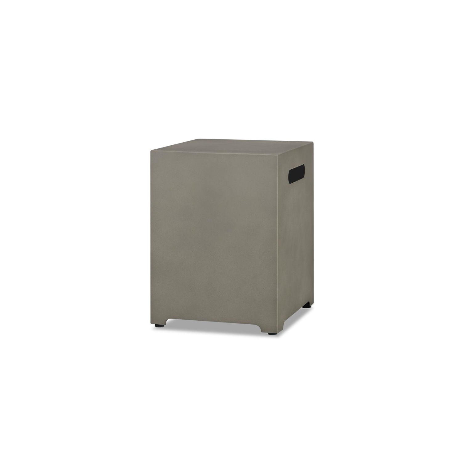 Bowery Hill Modern Steel Propane Tank Cover in Mist Gray