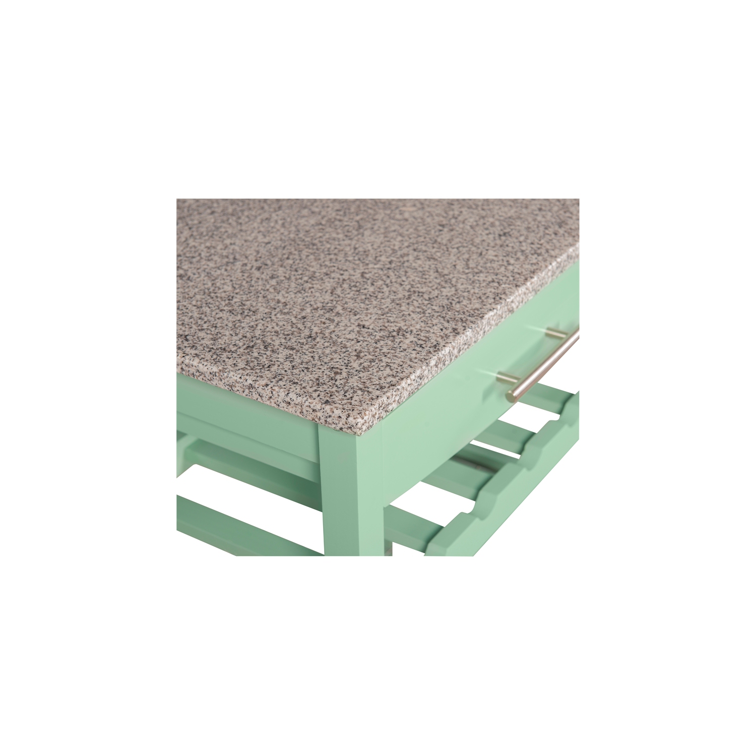 Linon – îlot de cuisine en bois de granite Natalie, vert