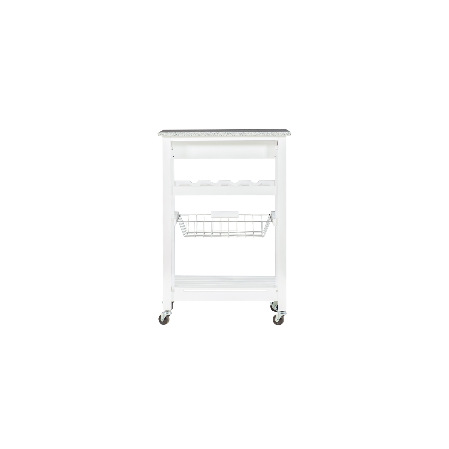 Linon – îlot de cuisine en bois granite Natalie, blanc