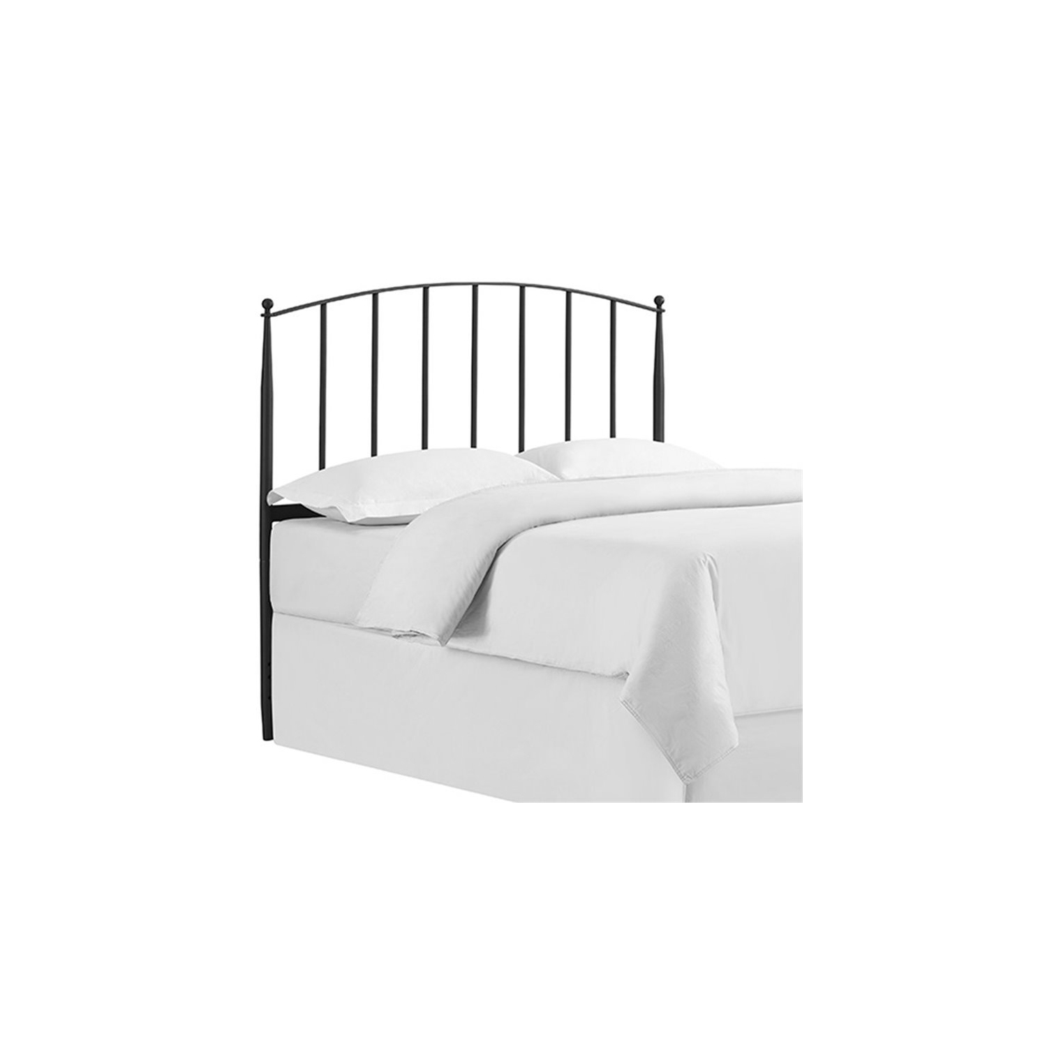 Crosley Whitney Full Queen Metal Spindle Headboard in Charcoal Black