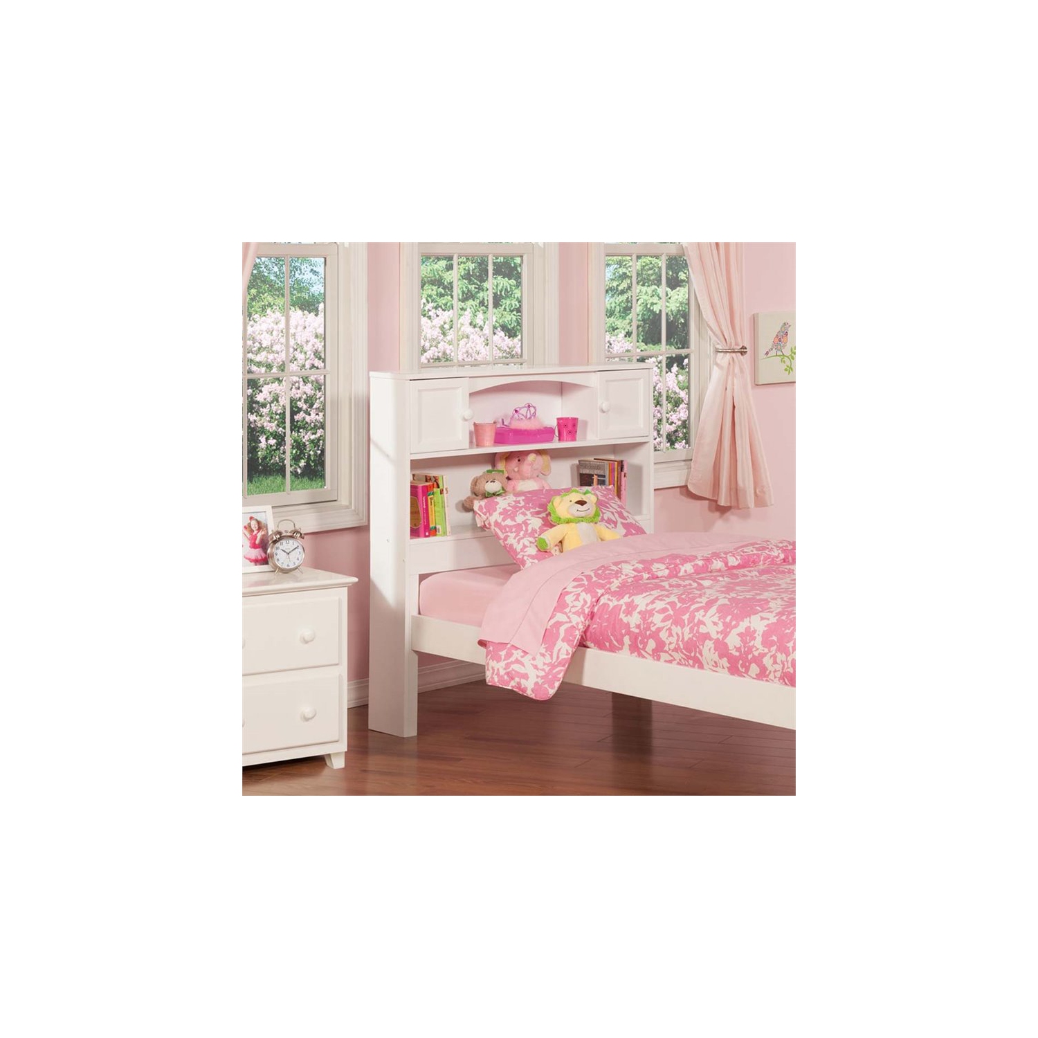 Rosebery Kids Twin Bookcase Headboard in White