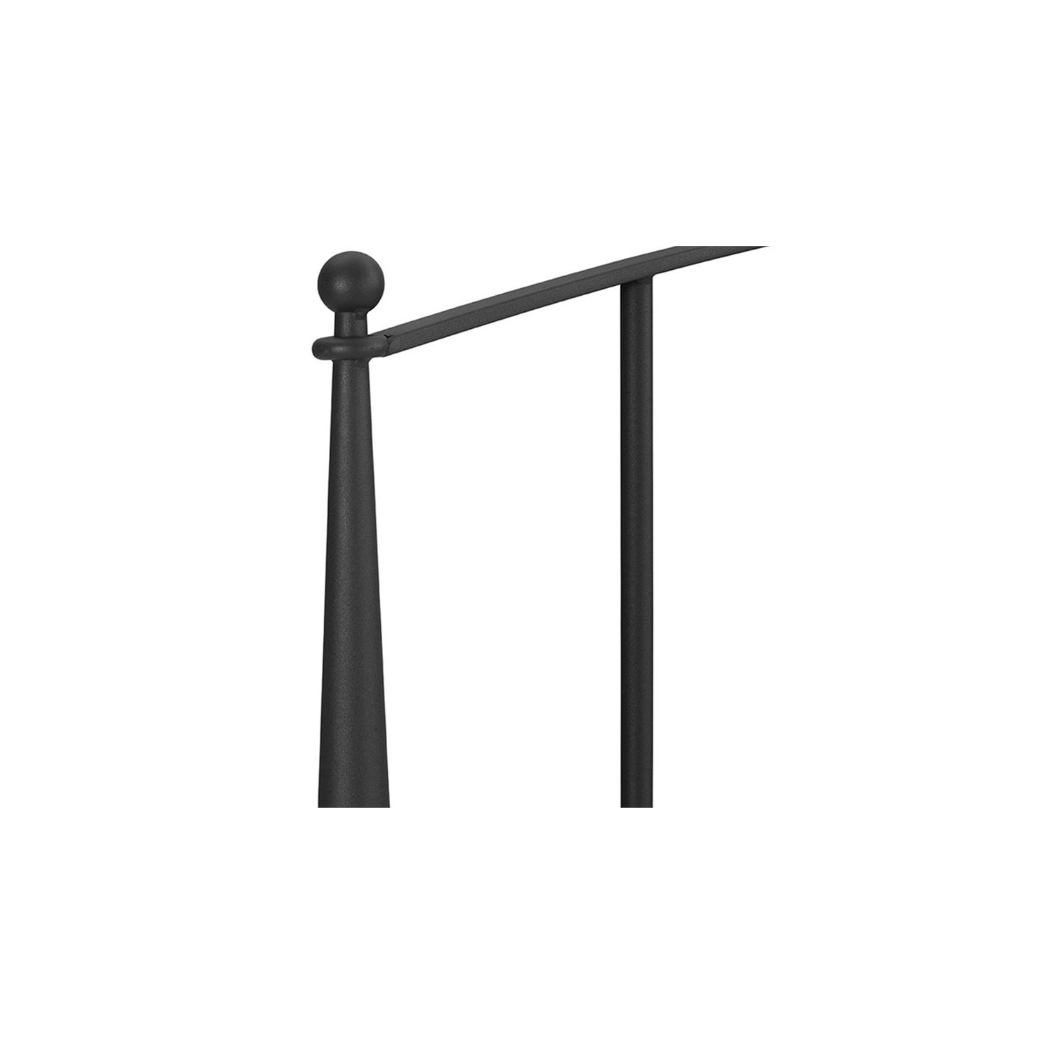 Tête de lit pivotante en métal noir charbon pour très grand lit Whitney de Crosley