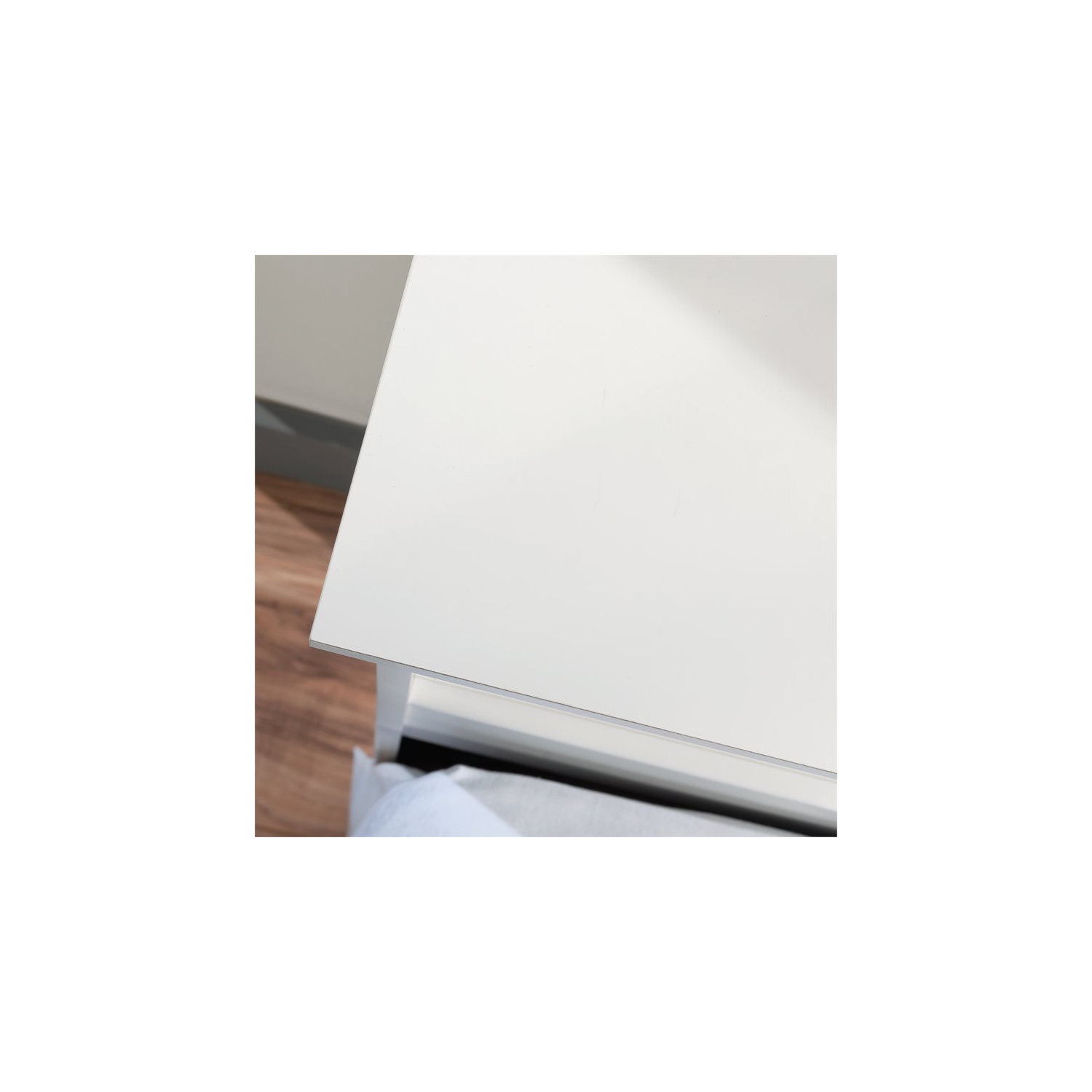 Pemberly Row Wooden Full-Queen Bookcase Headboard in Glacier White