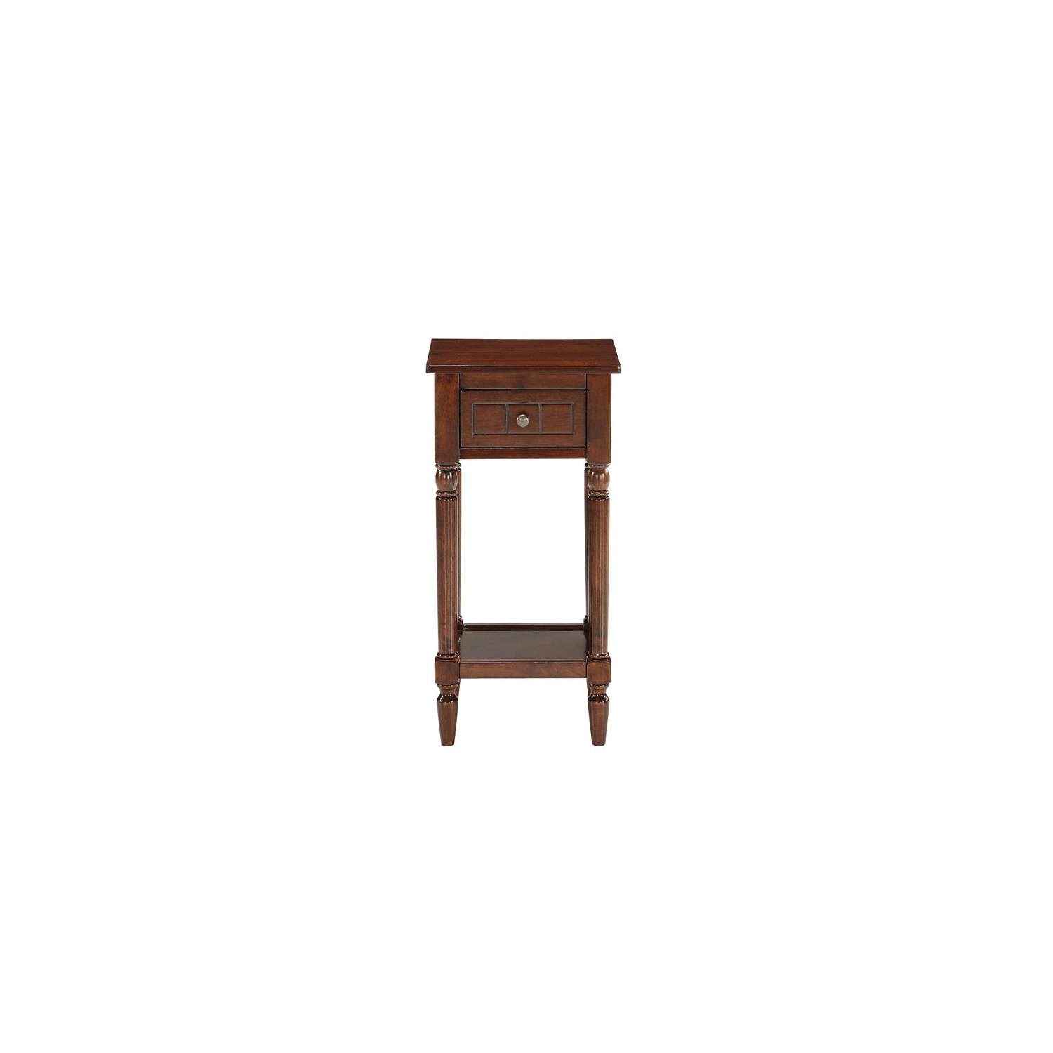 Convenience Concepts French Country Khloe Accent Table in Mahogany Wood Finish