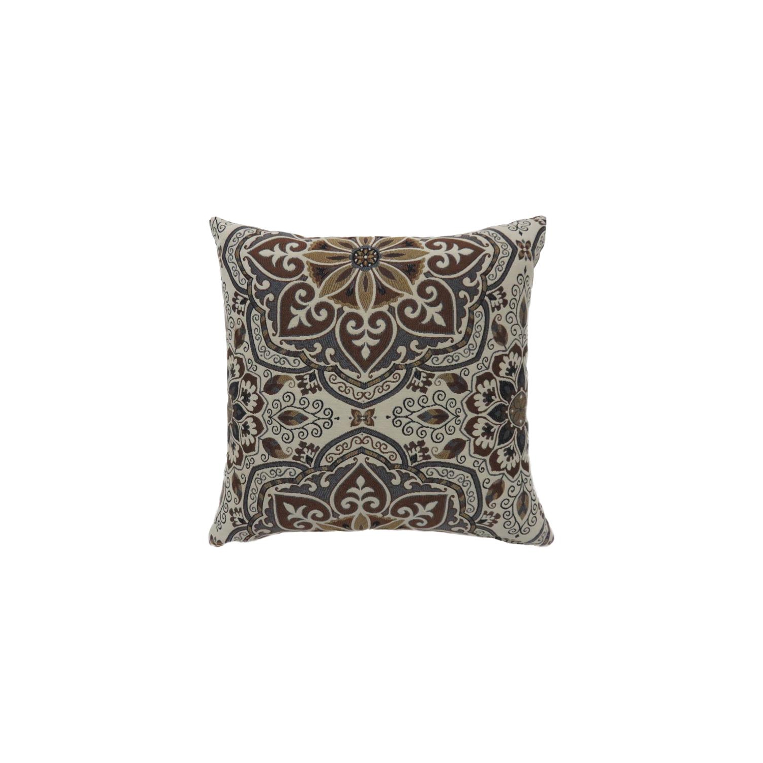 Grand coussin décoratif multicolore en tissu Rawlston de Furniture of America