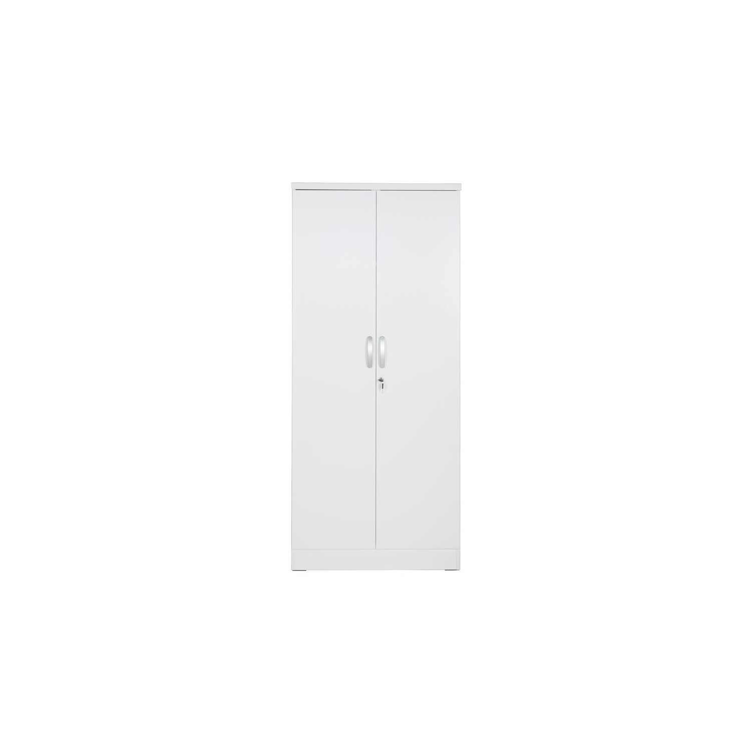 Better Home Products Harmony Wood Two Door Armoire Wardrobe Cabinet in White