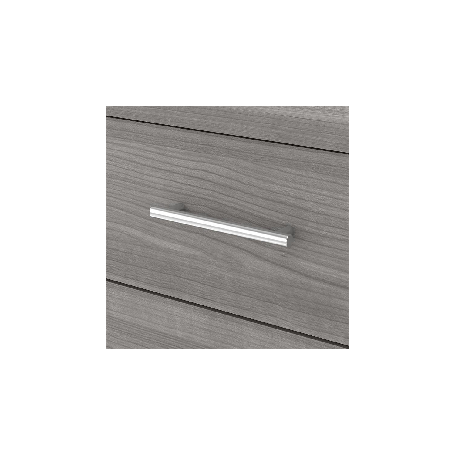 Somerset 72W Office Desk with Drawers in Platinum Gray - Engineered Wood