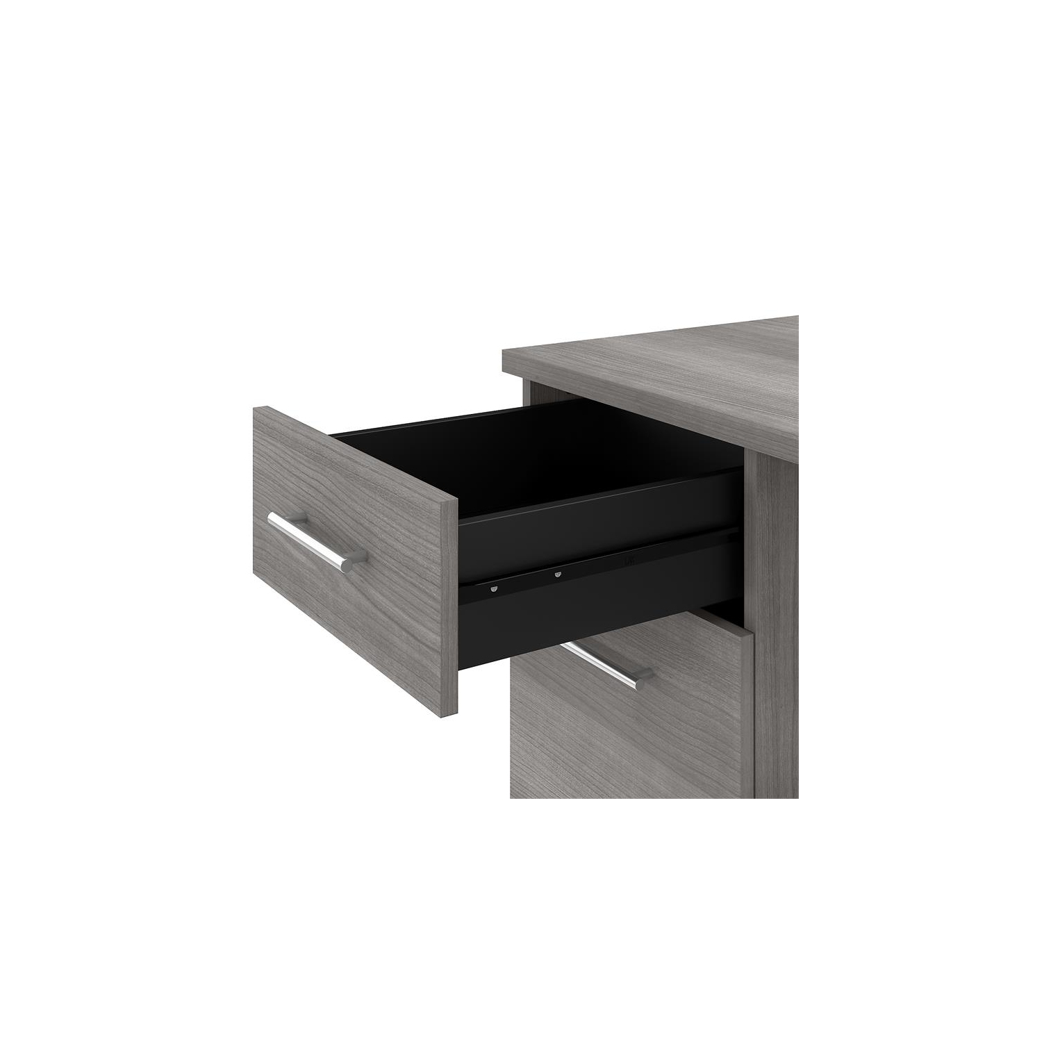 Somerset 72W Office Desk with Drawers in Platinum Gray - Engineered Wood