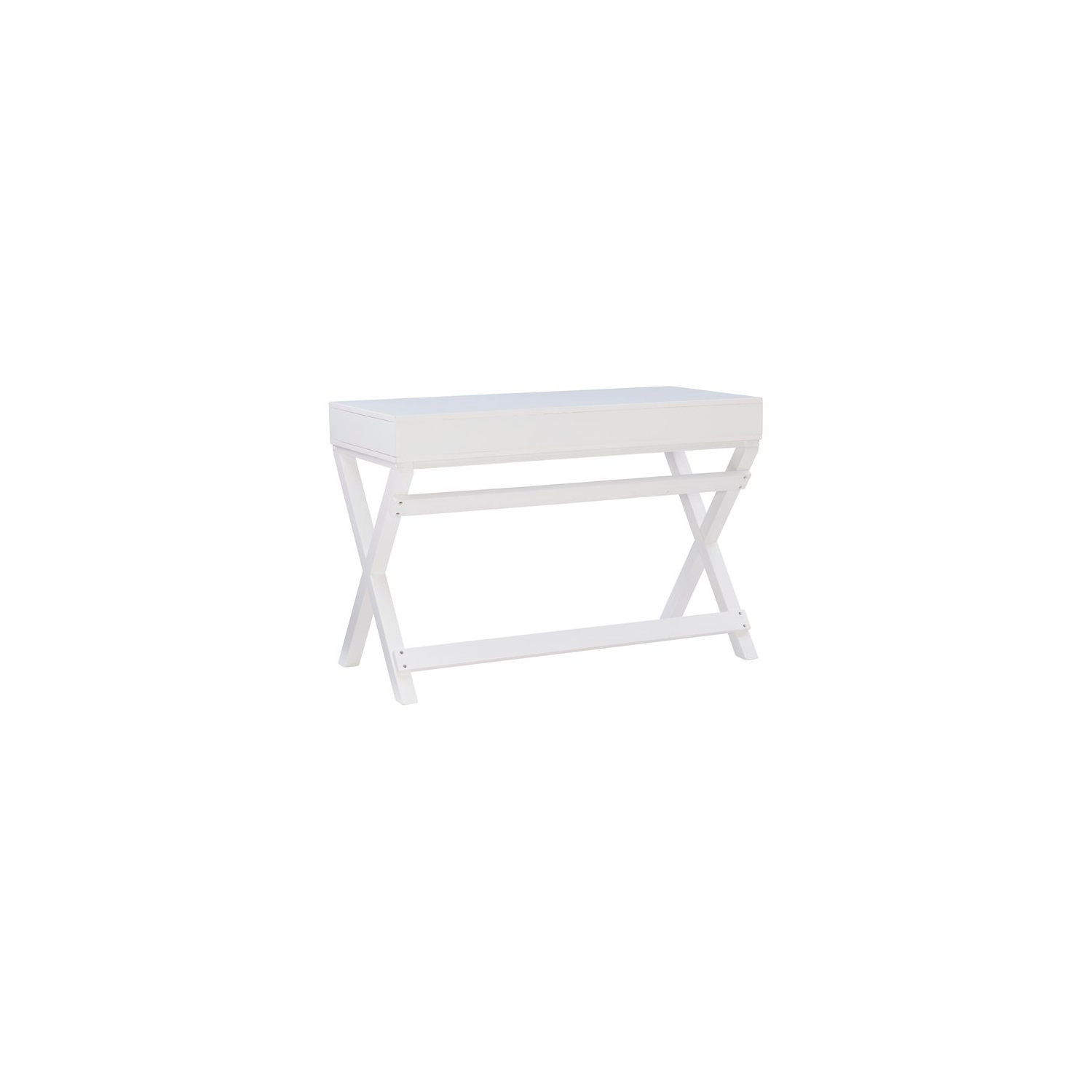 Linon Peggy Wood Two Drawer Writing Desk in White