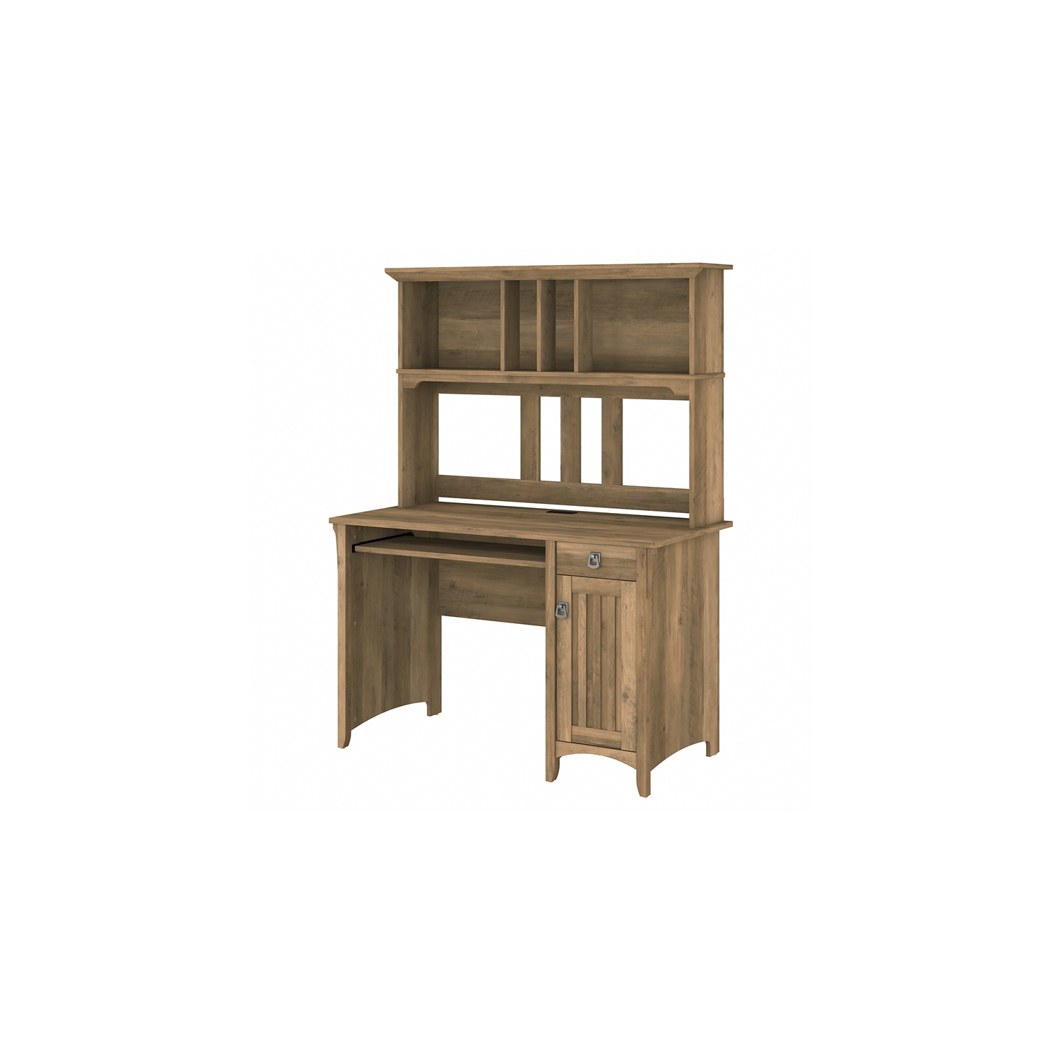 Bush Furniture Salinas Small Computer Desk with Hutch in Reclaimed Pine
