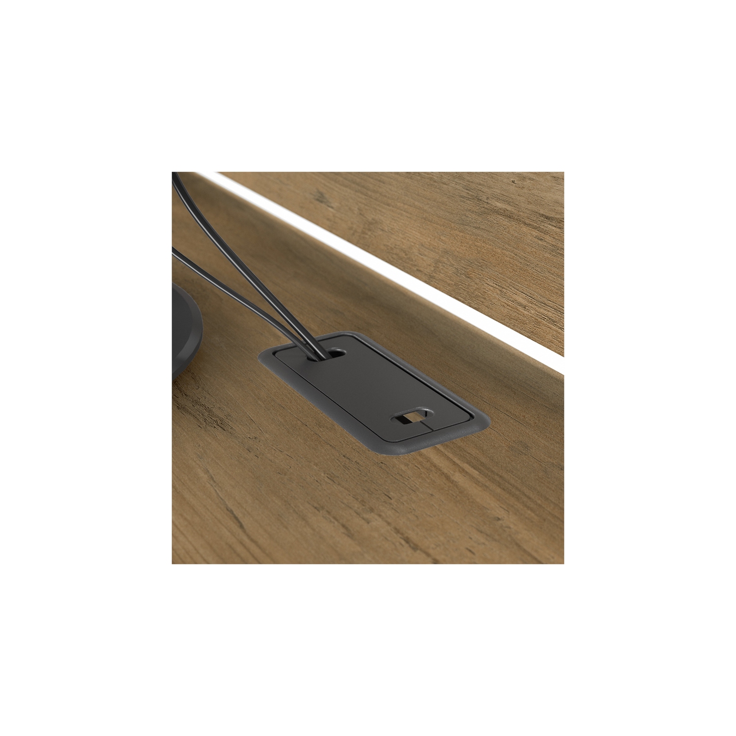 Bush Furniture Salinas Small Computer Desk with Hutch in Reclaimed Pine