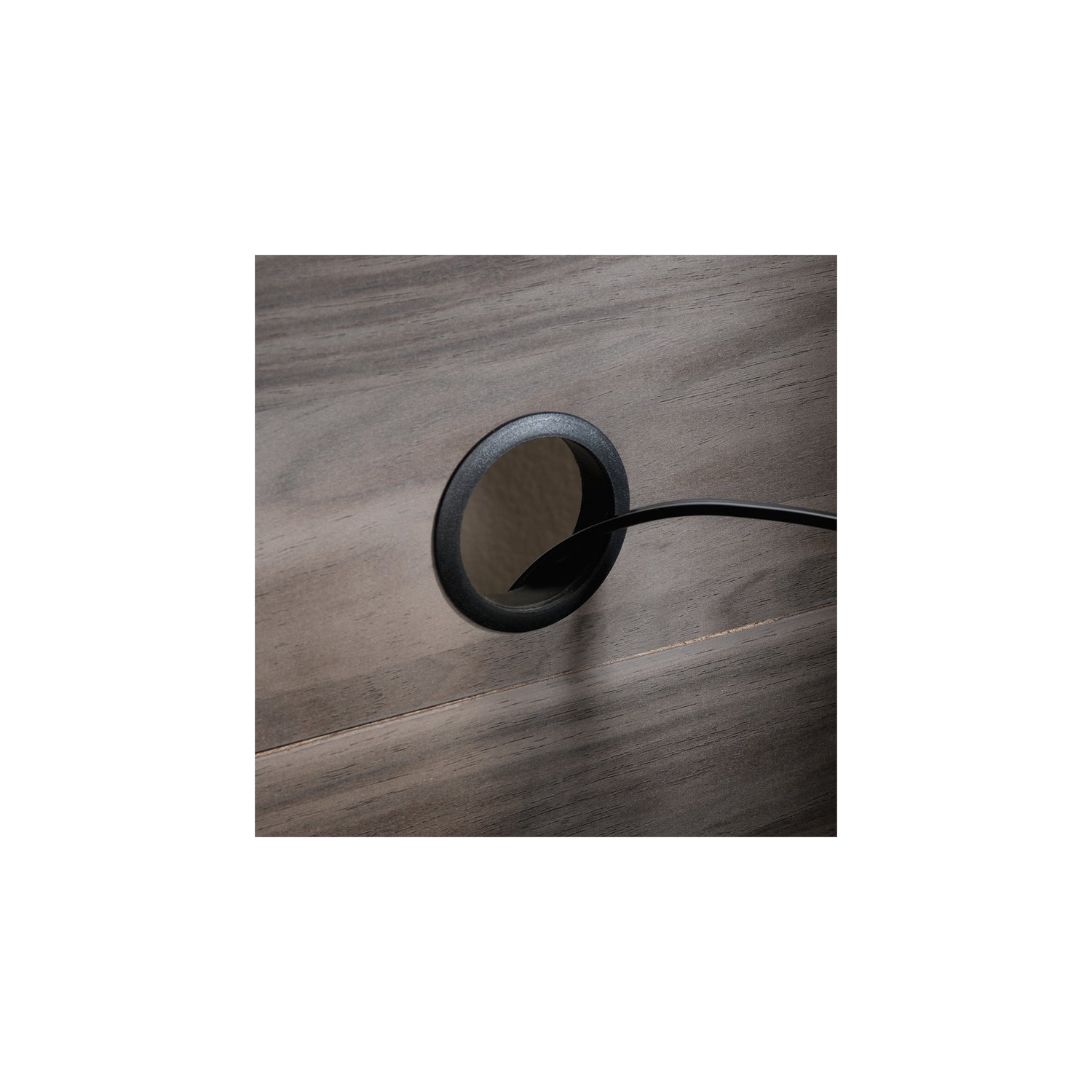 Sauder Clifford Place Engineered Wood 2-Drawers Credenza Desk in Jet Acacia