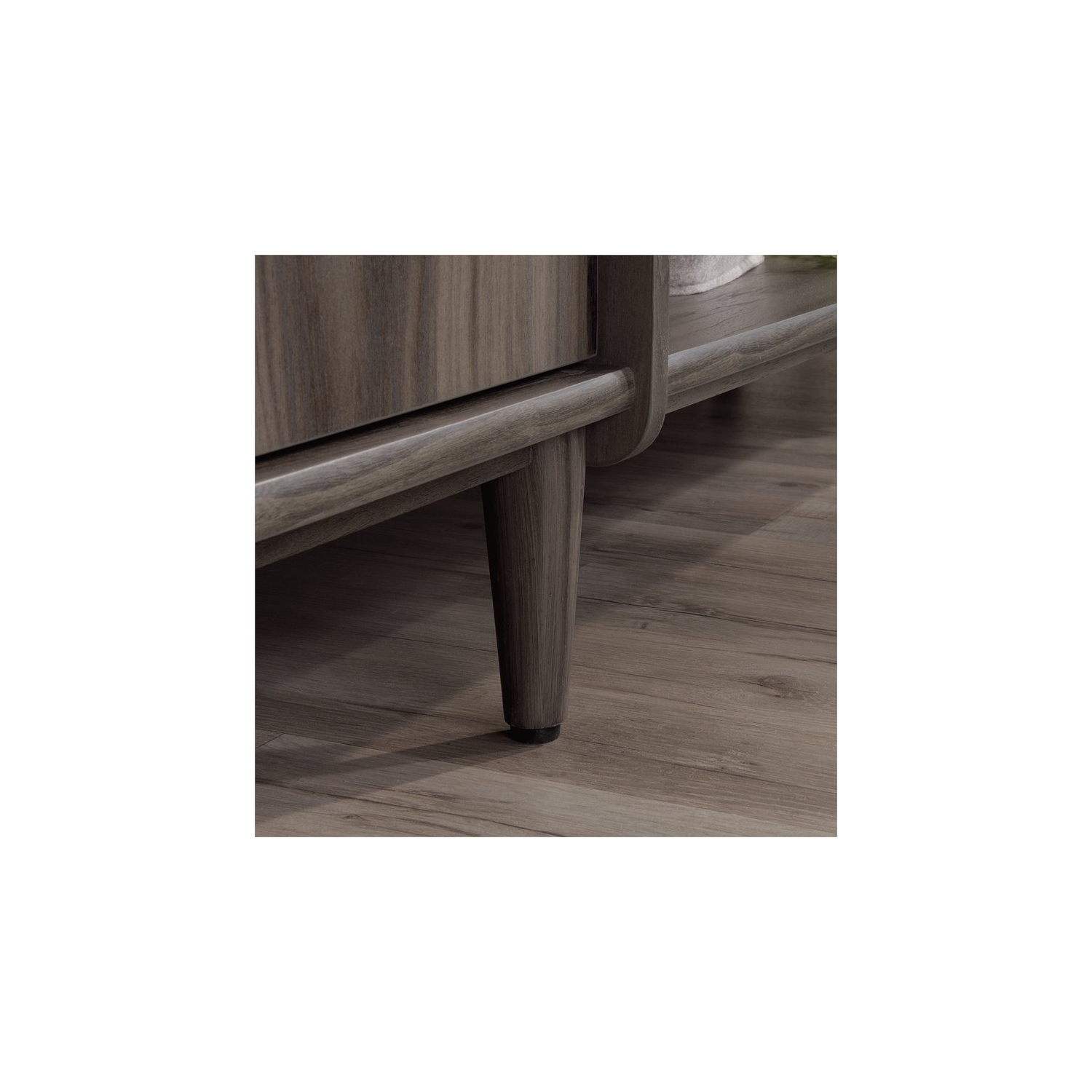 Sauder Clifford Place Engineered Wood 2-Drawers Credenza Desk in Jet Acacia