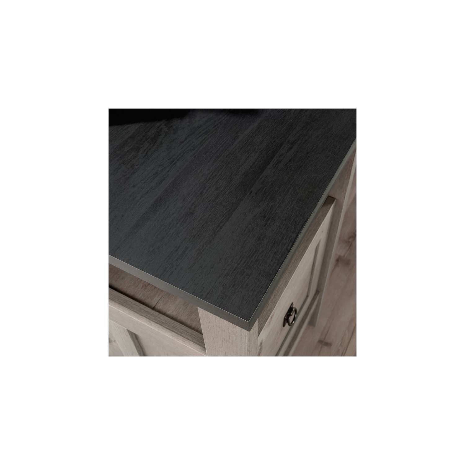 Sauder – Bureau d’ordinateur en L en bois August Hill, chêne mystique