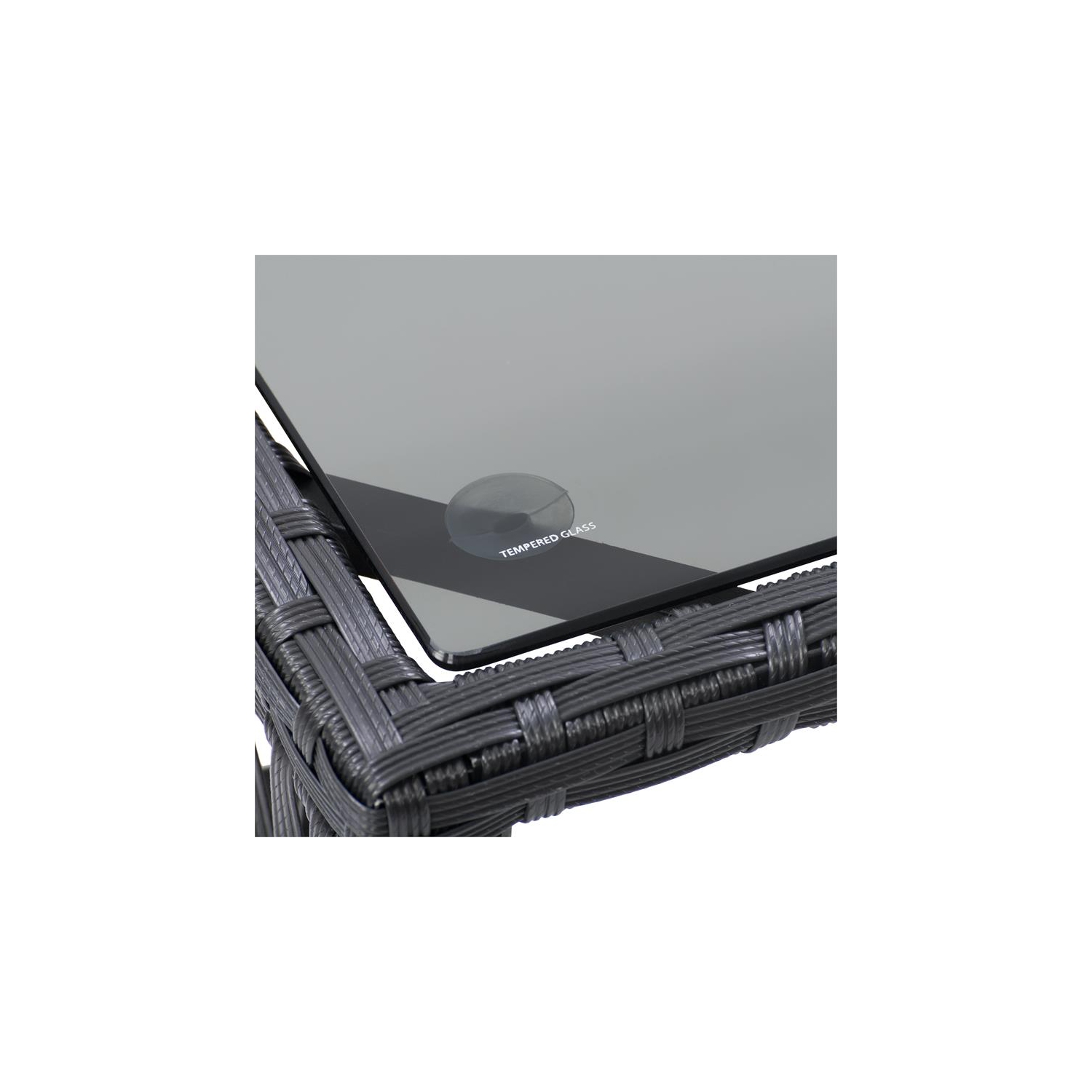 Ensemble sofa en osier noir et en rotin évasé Parksville de CorLiving - 4 pièces