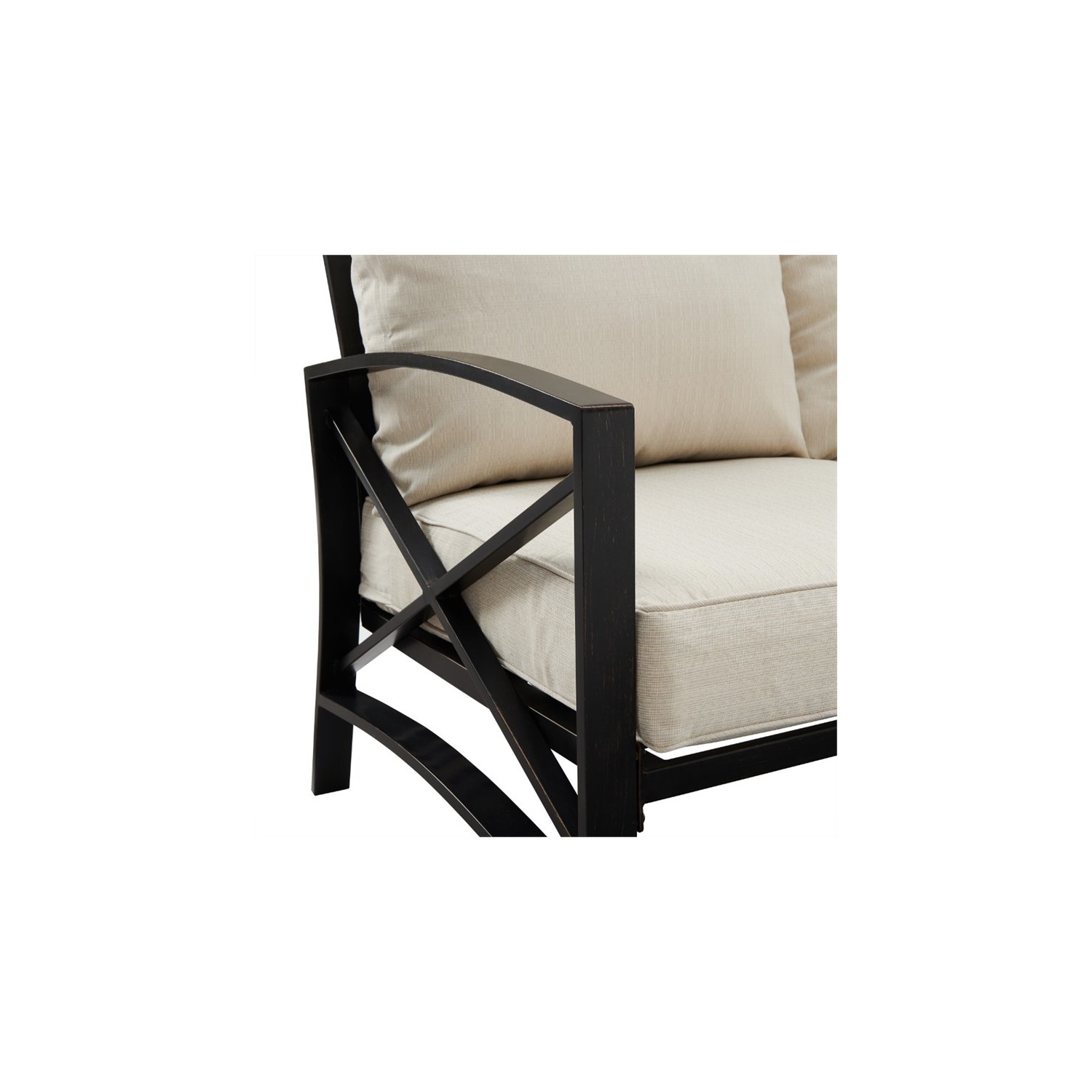 Crosley Kaplan 3 Piece Outdoor Sofa Set in Oatmeal